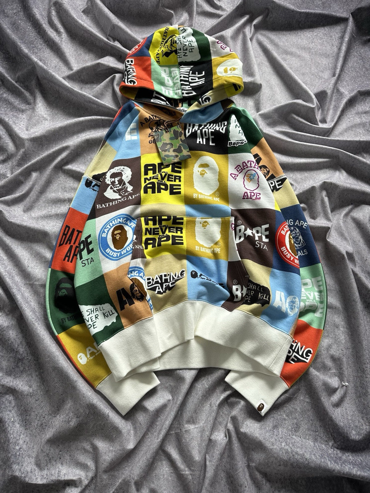 A Bathing Ape Classic Logo Loose Fit Pullover Hoodie