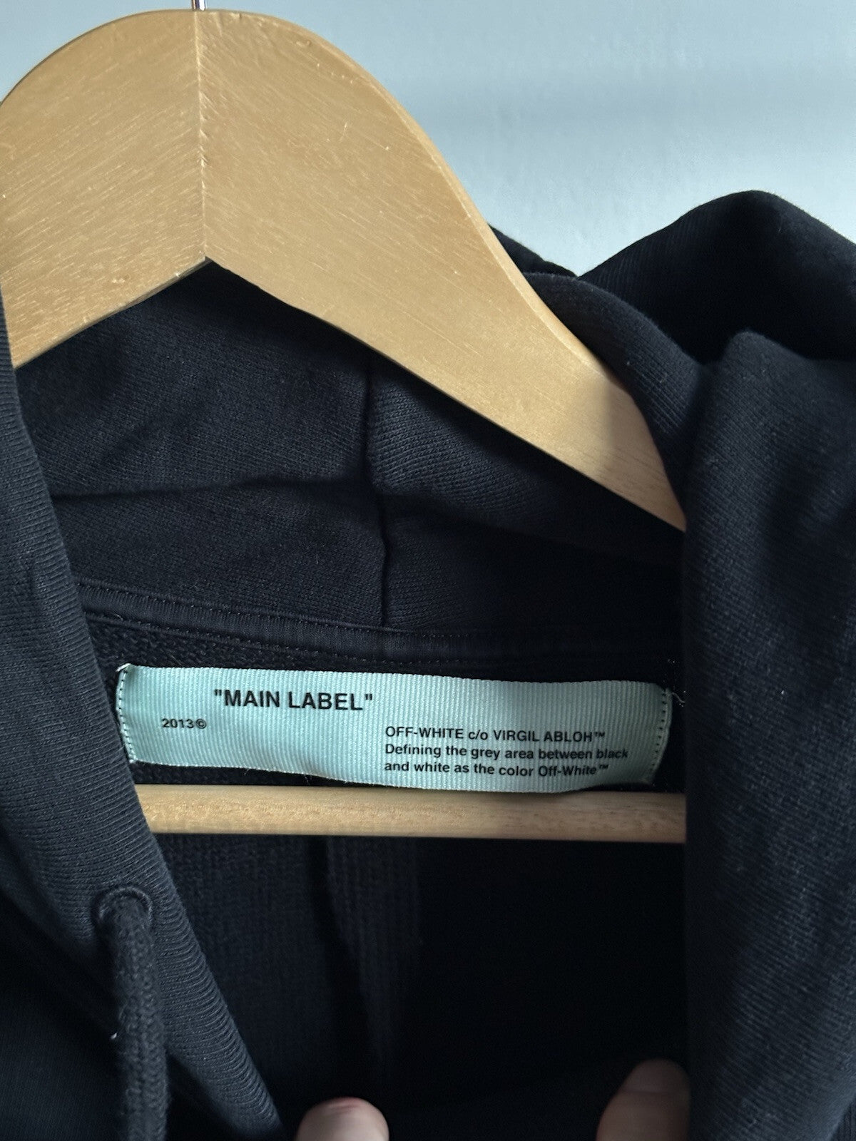 Off White Fire Tape Hoodie Black Size S Mens