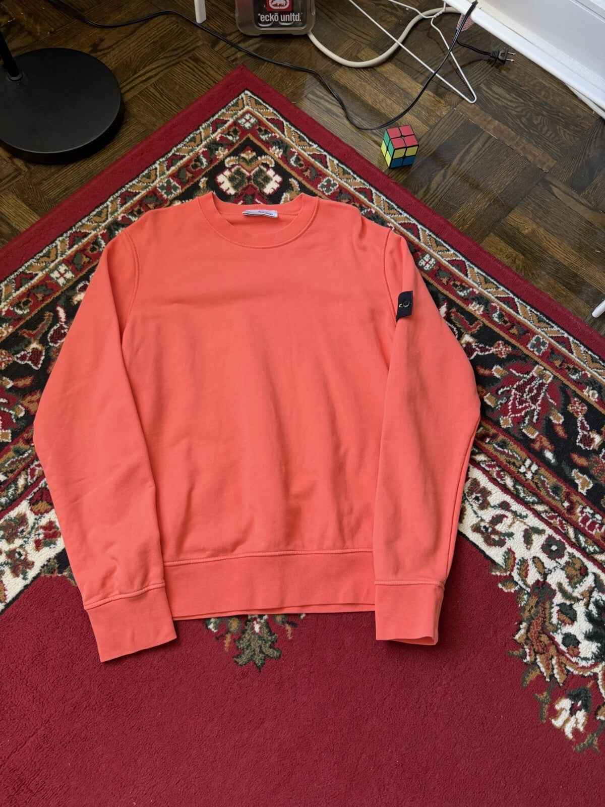 Stone Island Khaki Green Crewneck Sweatshirt Size M Genuine No Patch