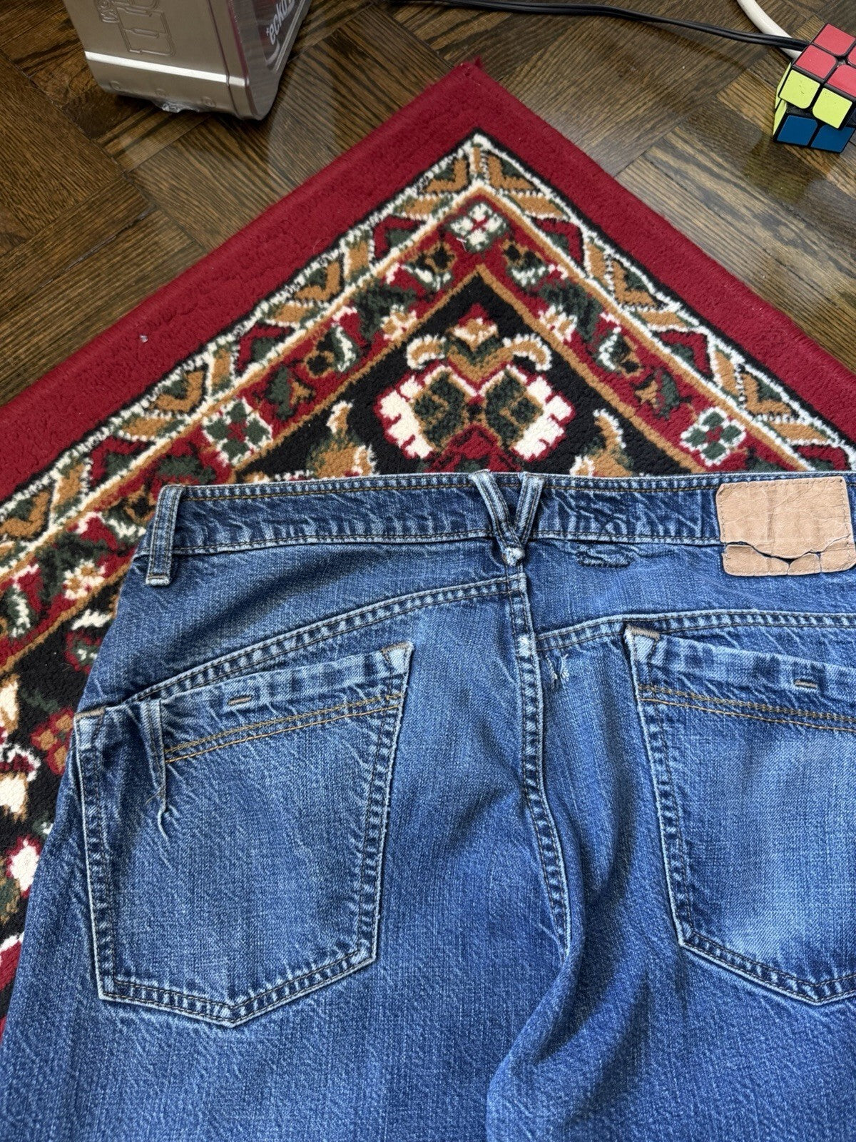 Vintage Y2K Volcom Mens Blue Wash Enowen Denim 5-Pocket Skate Grunge Jeans 34X32
