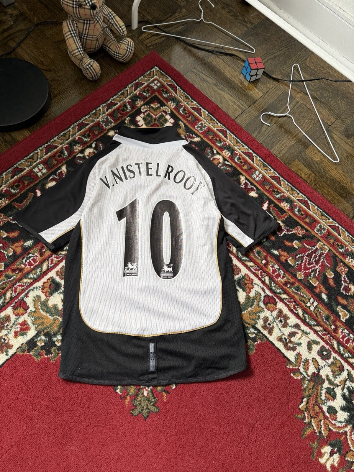 MANCHESTER UNITED 2001 2002 FOOTBALL JERSEY UMBRO REVERSIBLE #10 V.NISTELROY
