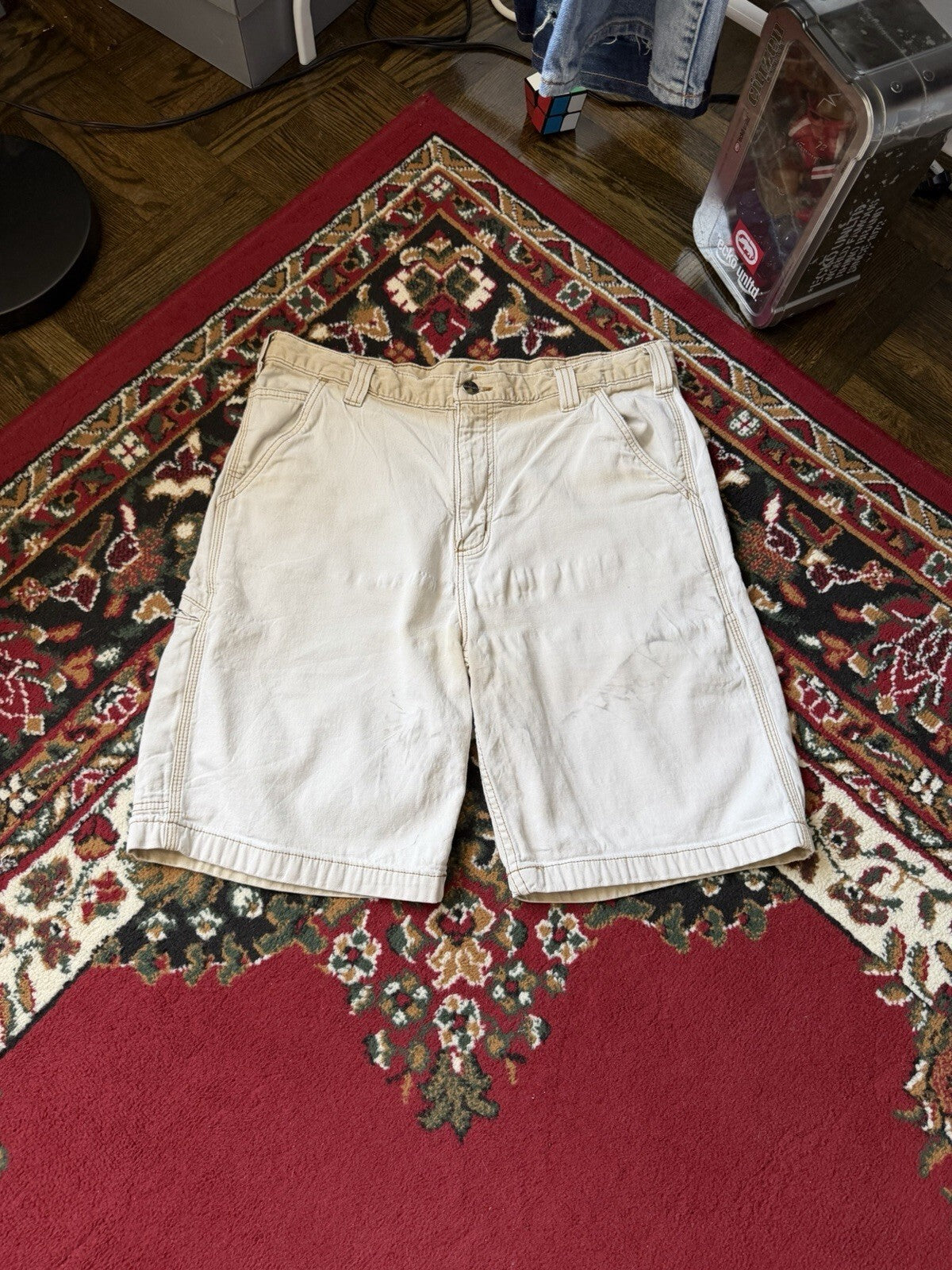 Carhartt Relaxed Fit Carpenter Baggy Shorts Men's Beige