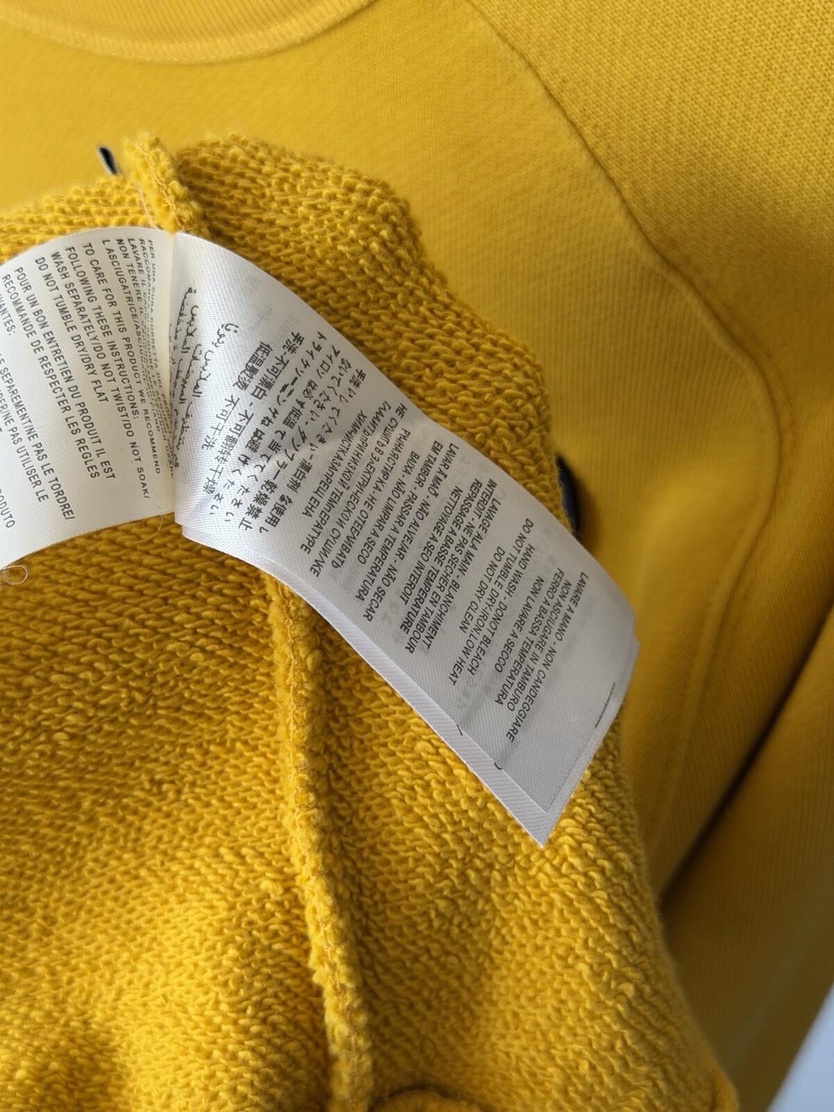 Authentic Gucci Yellow Mustard Mystic Cat Sweatshirt  L Embroidered Gucc