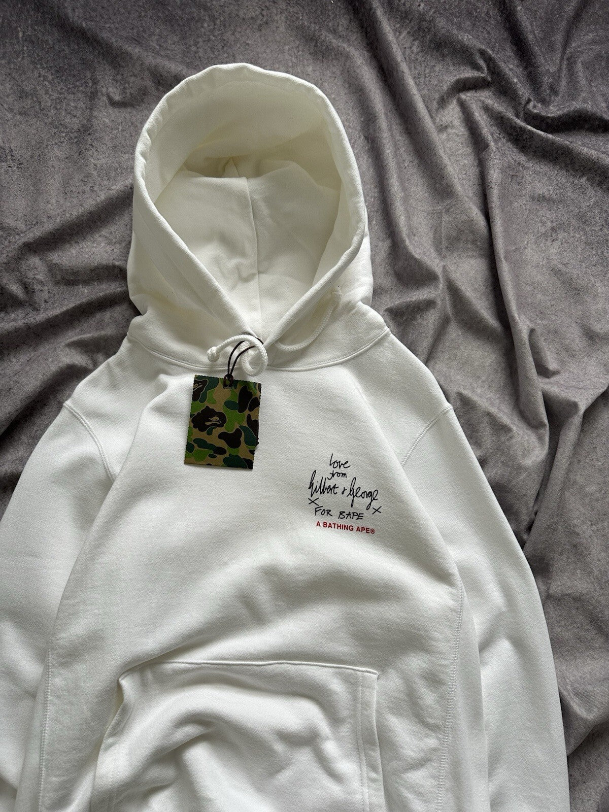 A Bathing Ape Bape Gilbert George Blooded Hoodie White Size M