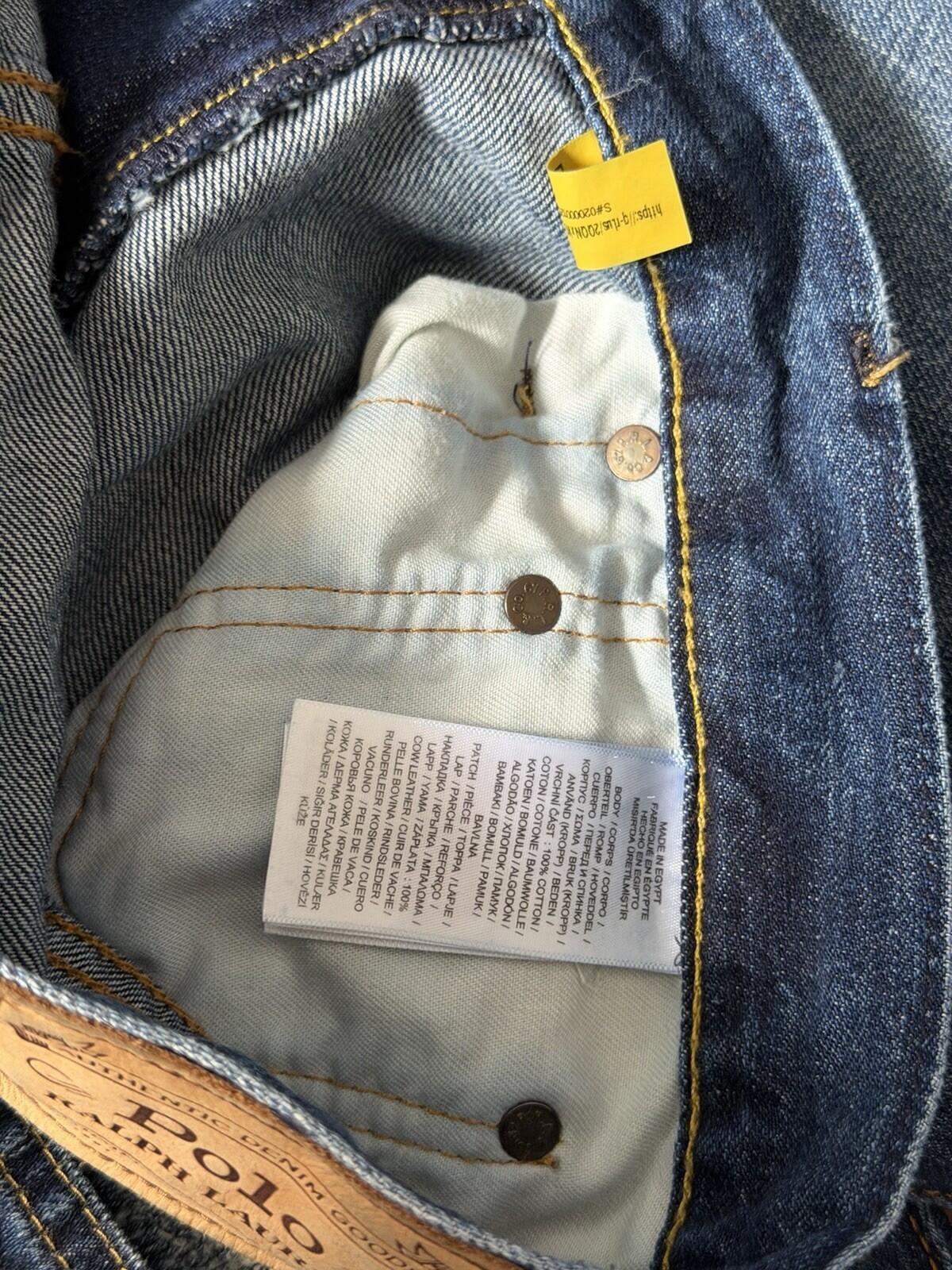 Ralph Lauren Polo Sashiko Repaired Patchwork Jeans Blue Size 34/32 Denim Pants