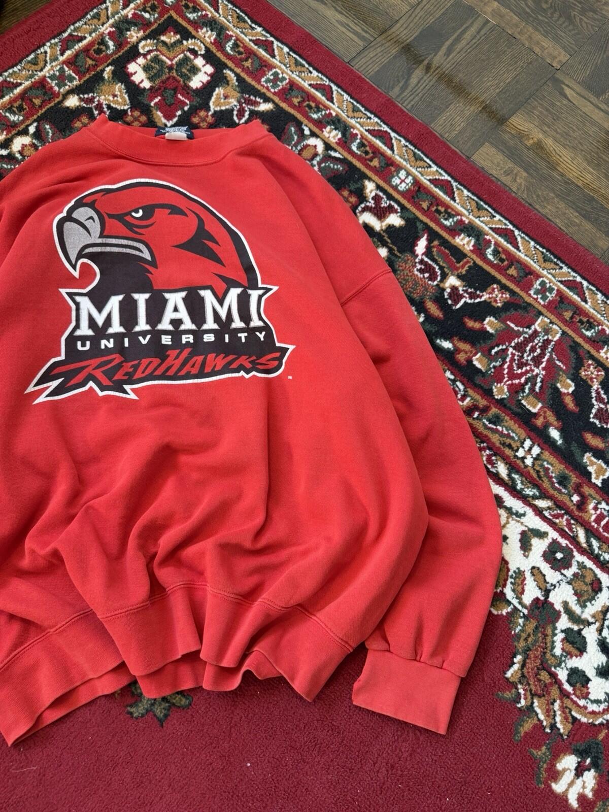 Vtg Jansport Miami University Redhawks Ncaa Crewneck Sweatshirt Xxl