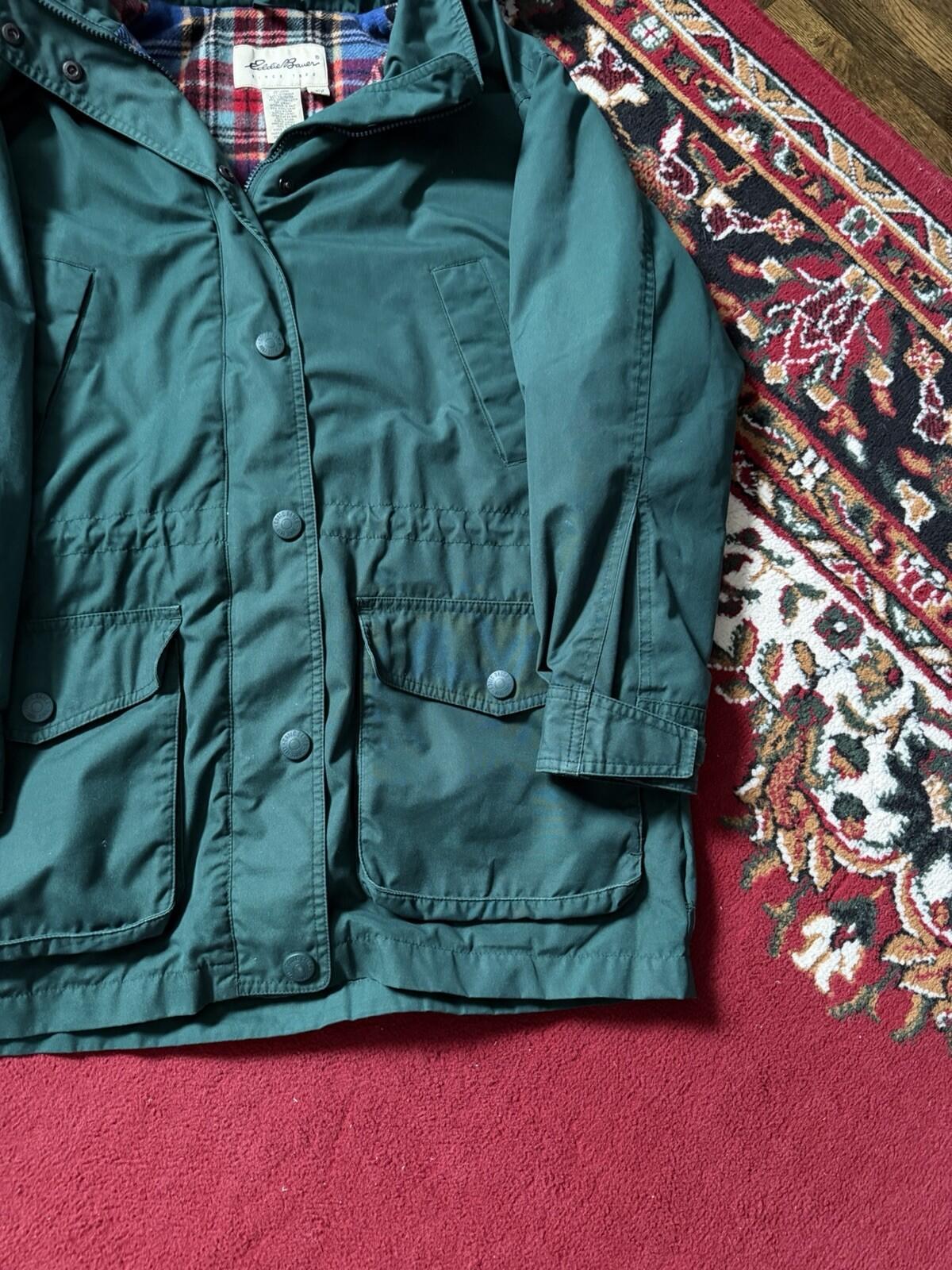 Eddie Bauer Jacket Mens Extra Large Wool Lined Mountain Parka Hooded Chore Work