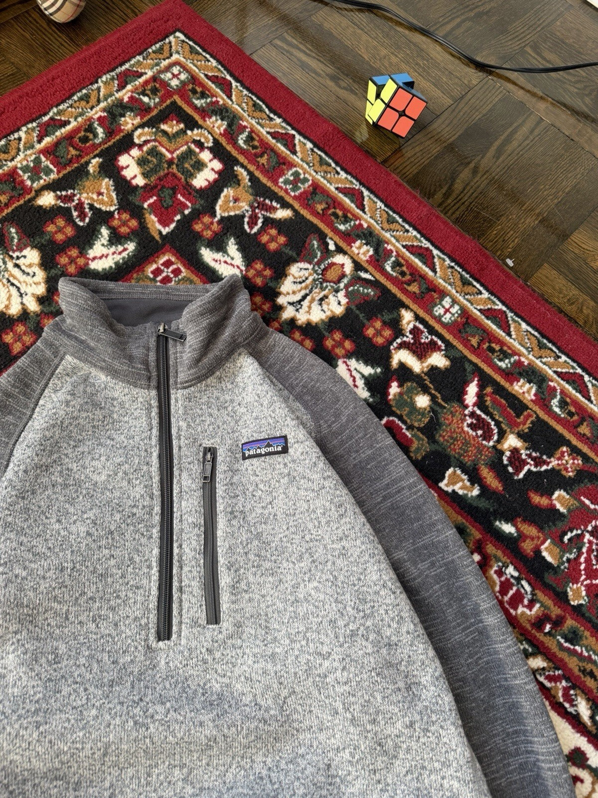 Patagonia Jacket Mens Large Gray Better Sweater Fleece Outdoor 1/4 Quarter Zip