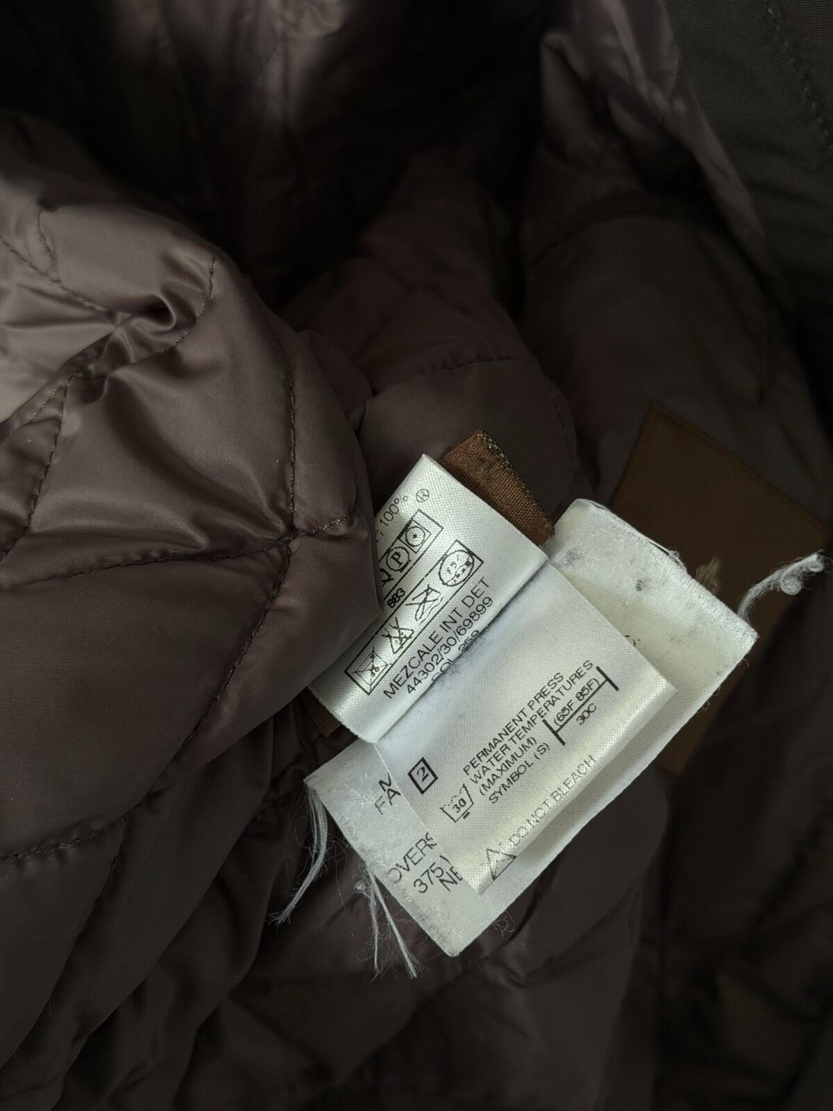 Moncler Nylon Down Coat Mocha Brown Jacket Size 3 Logo Mens