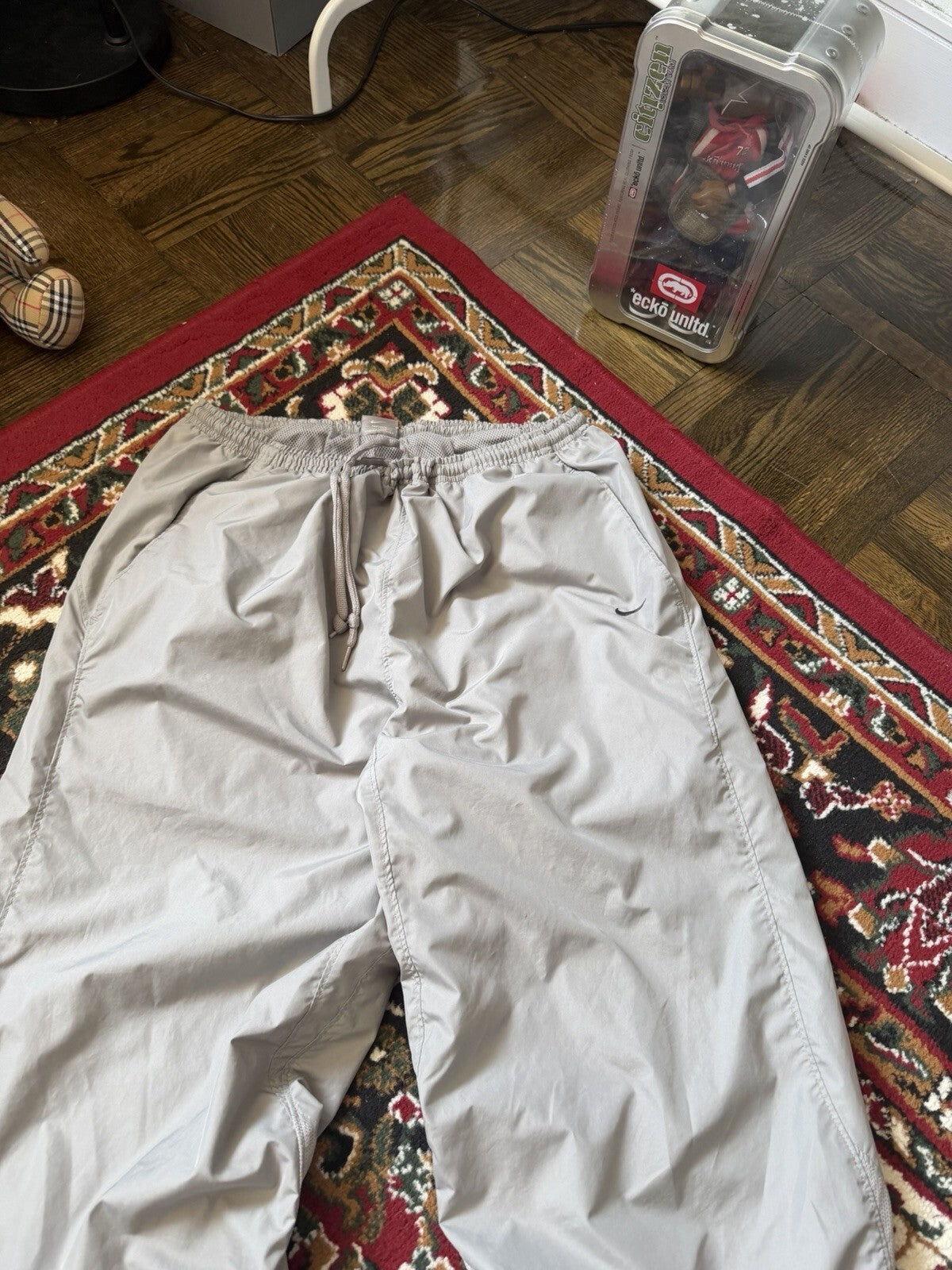 Y2K Nike Baggy Vintage Nylon Pants Gray Size L