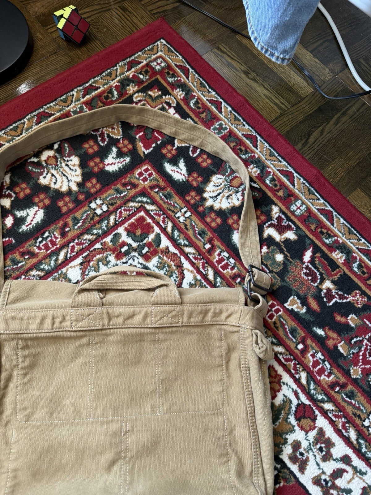 Ralph Lauren Denim & Supply Canvas Messenger Bag Military Field Safari Khaki