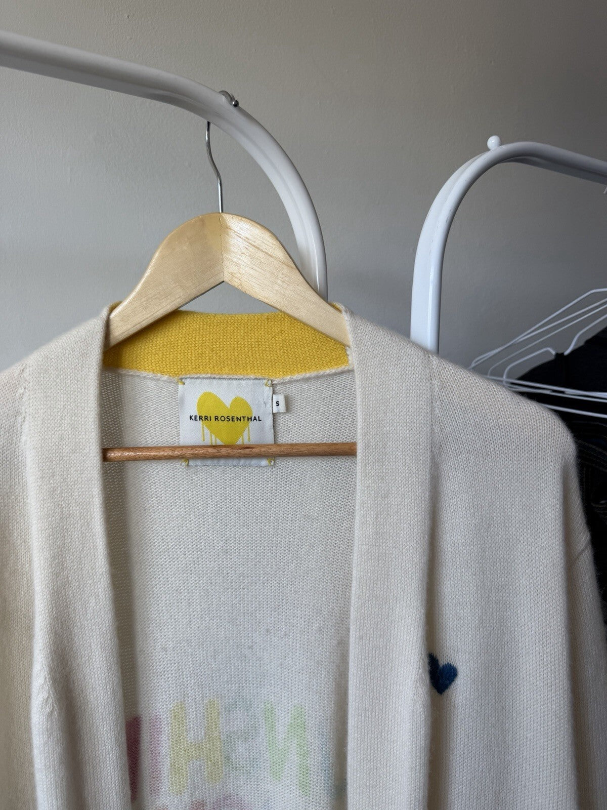 SUPER RARE Kerri Rosenthal Cashmere Open Front Long Cardigan Size S