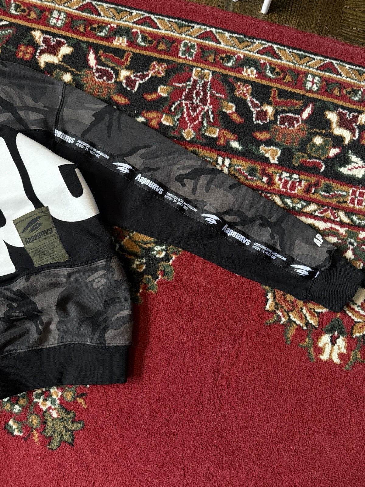 Aape By Abathing Ape Universe Camo Black Sweater Size S Sweatshirt Bape