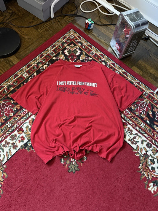 Y2K Randy River "I don't suffer from insanity ***" Vintage Skate Tee Size L