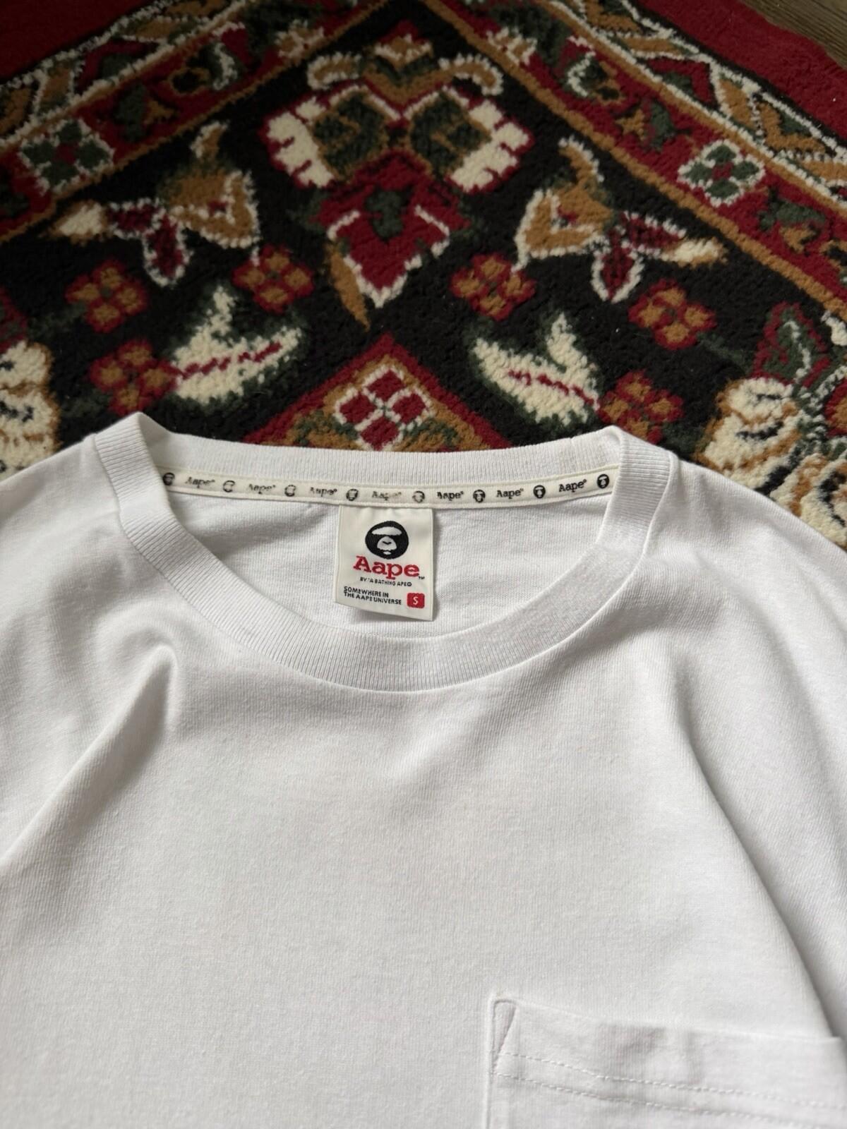 Aape By A Bathing Ape Bape Pocket Logo Head White T-Shirt Men's S