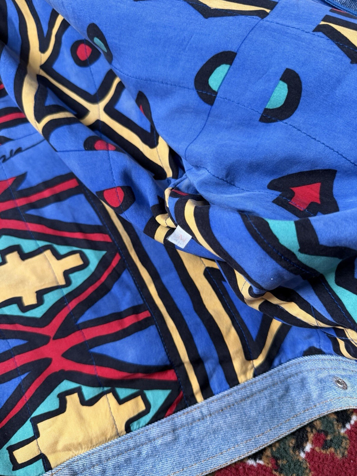 D'Arcy Moses Indian Nation Denim Jacket x Gilles Allard Wasel Fur Medium RARE!