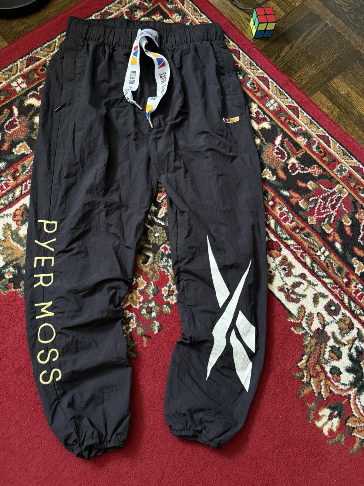 Reebok Classic x Pyer Moss Style Vector Athletic Track Pants Size M Black