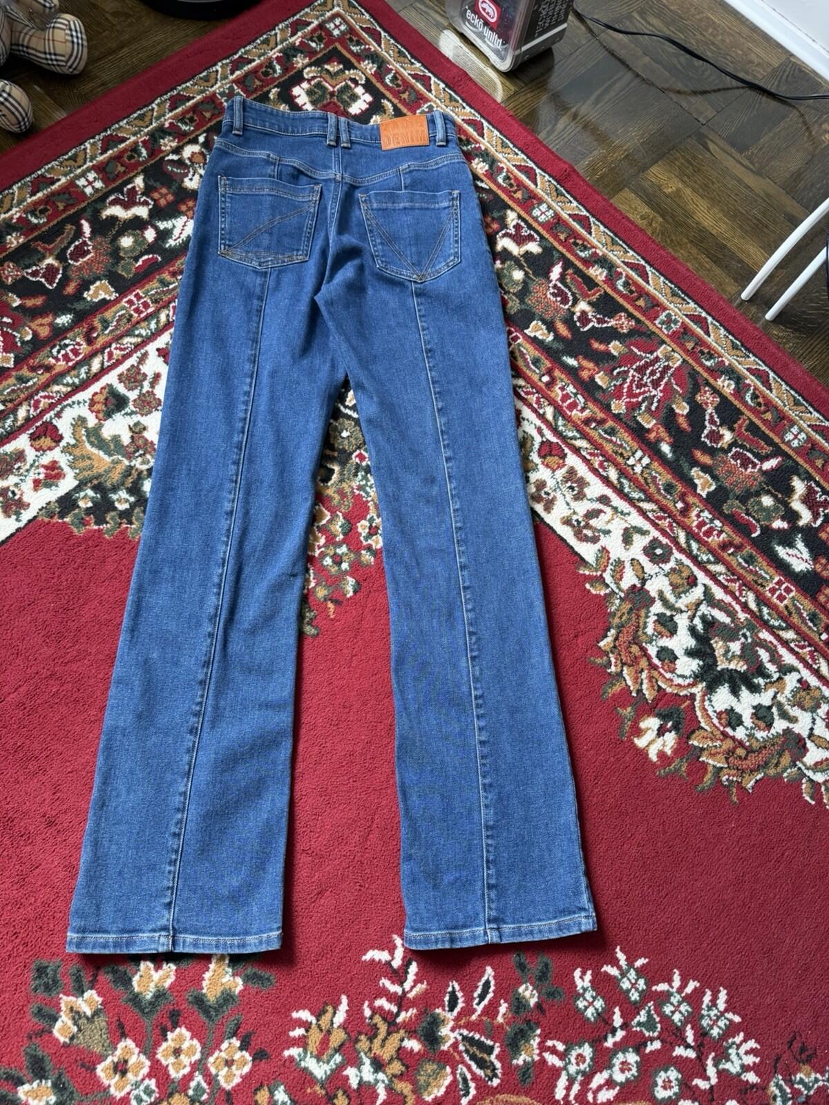 Zadig & Voltaire Womens Zipped Pocket Jeans Blue Cotton High Rise Button Size 26
