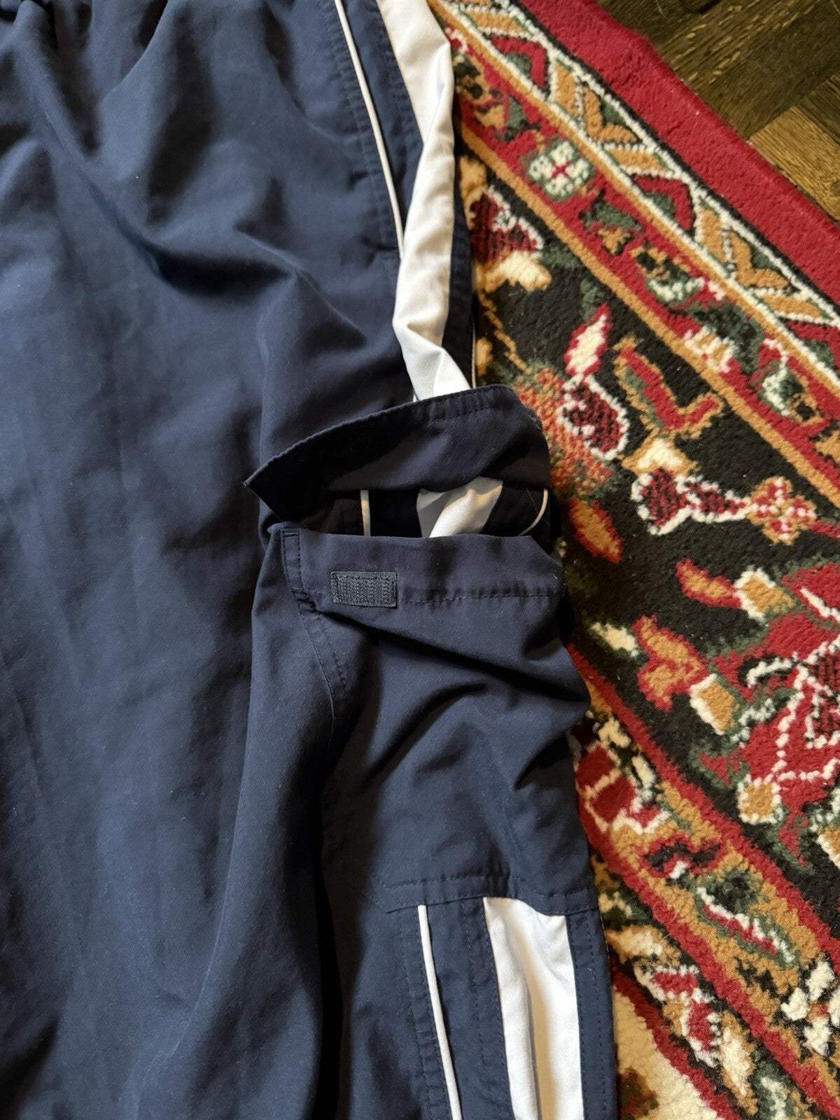 Y2K Nike Cargo Nylon Pants Navy Blue Vintage Mens Size XL
