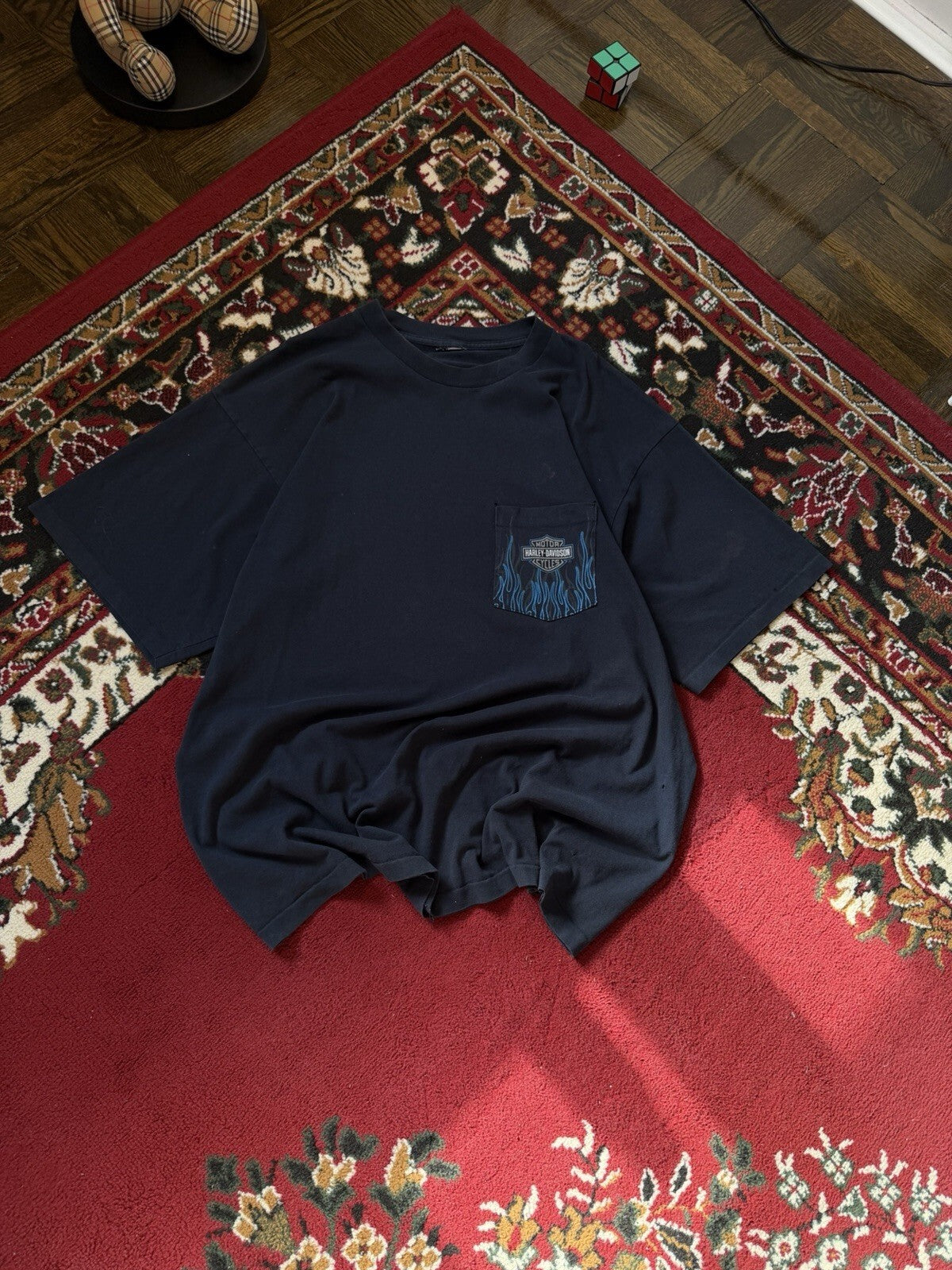 Harley Davidson Lightning Pocket Logo Single Stitch Tee