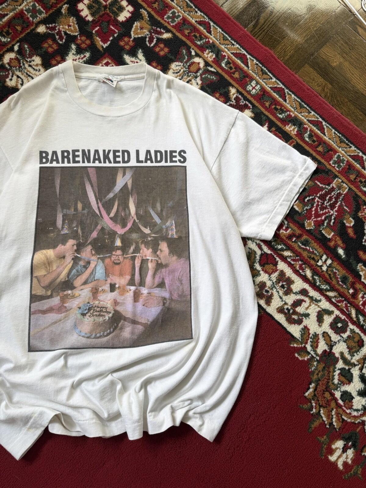 Vintage Barenaked Ladies Birthday Shirt Mens XL White 1990s