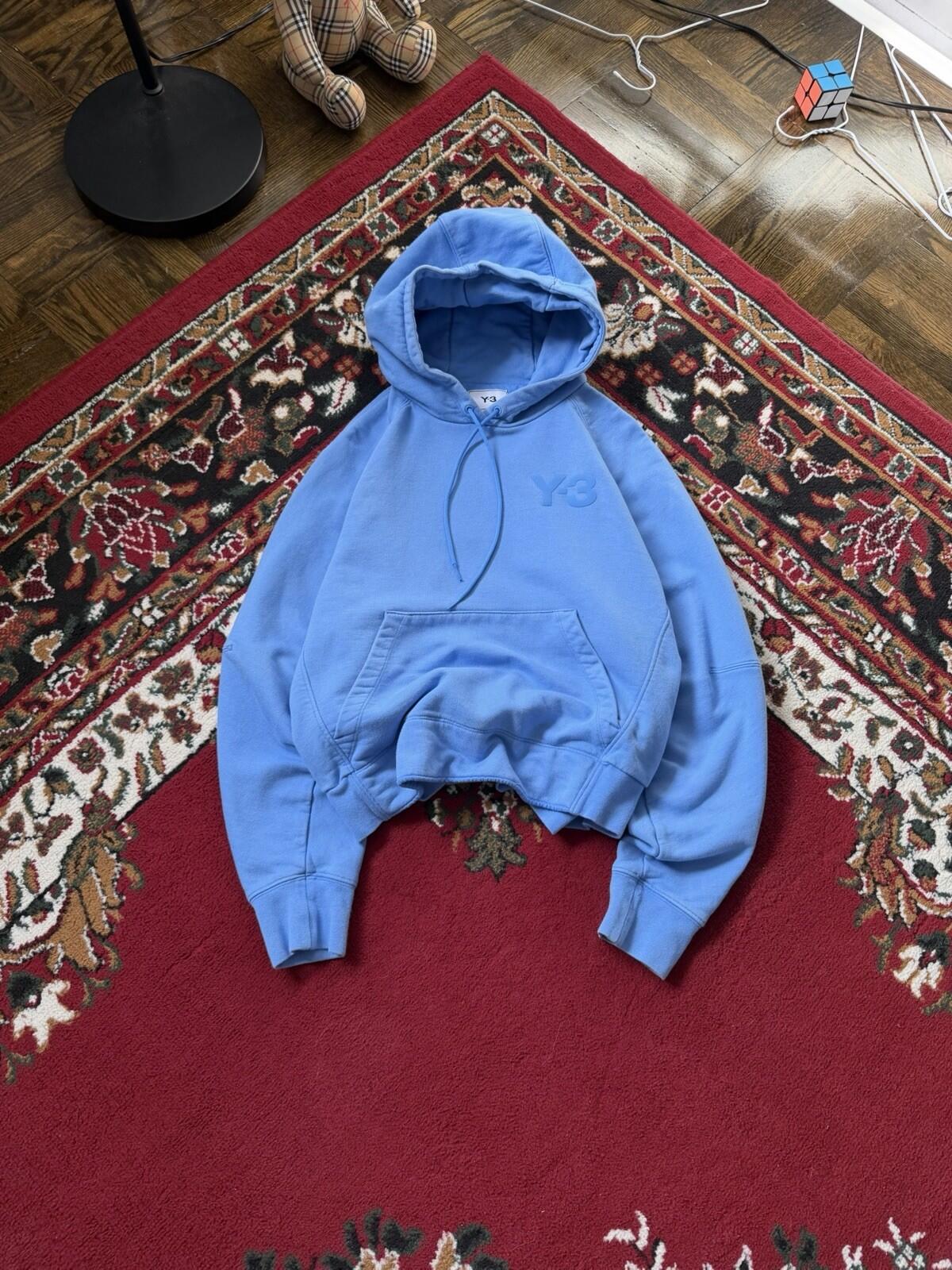 Y-3 Yohji Yamamoto x Adidas Classic Logo Hoodie Baby Blue Size S