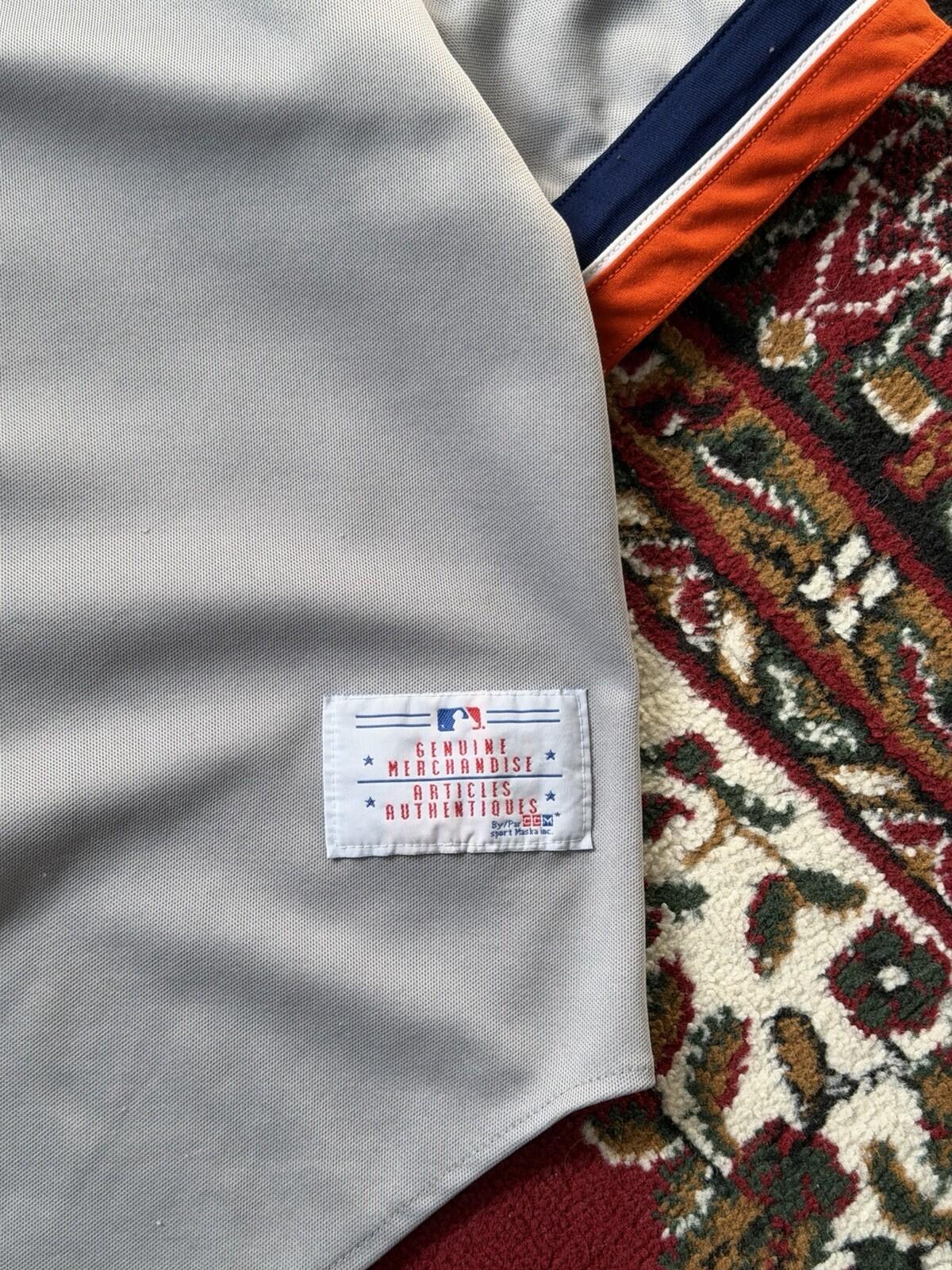 Vintage 80s CCM Detroit Tigers Jersey XXL Gray Road Script MLB Sewn 90s