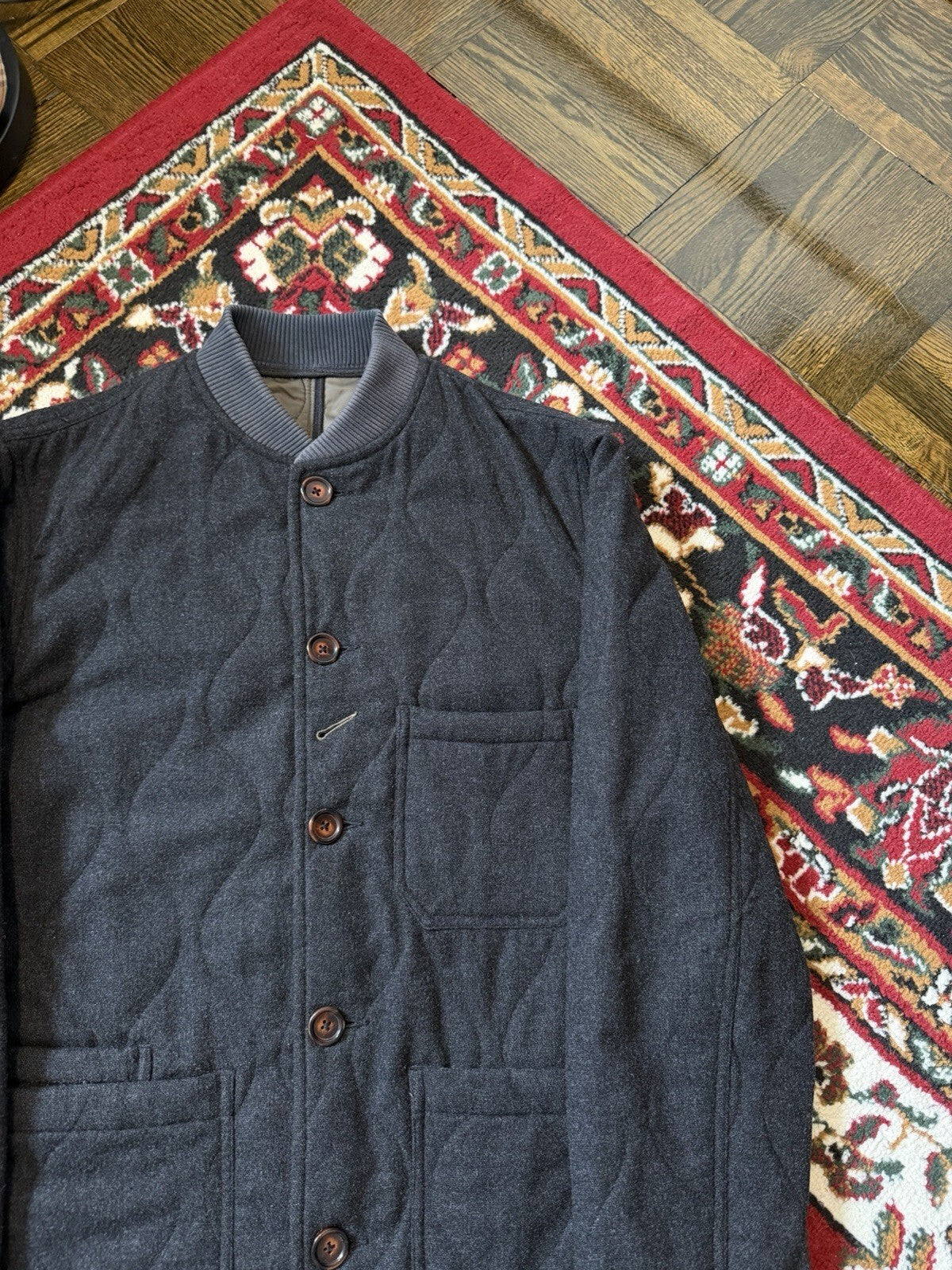 Universal Works Quilted Hunting Chore Jacket Wool Nylon M