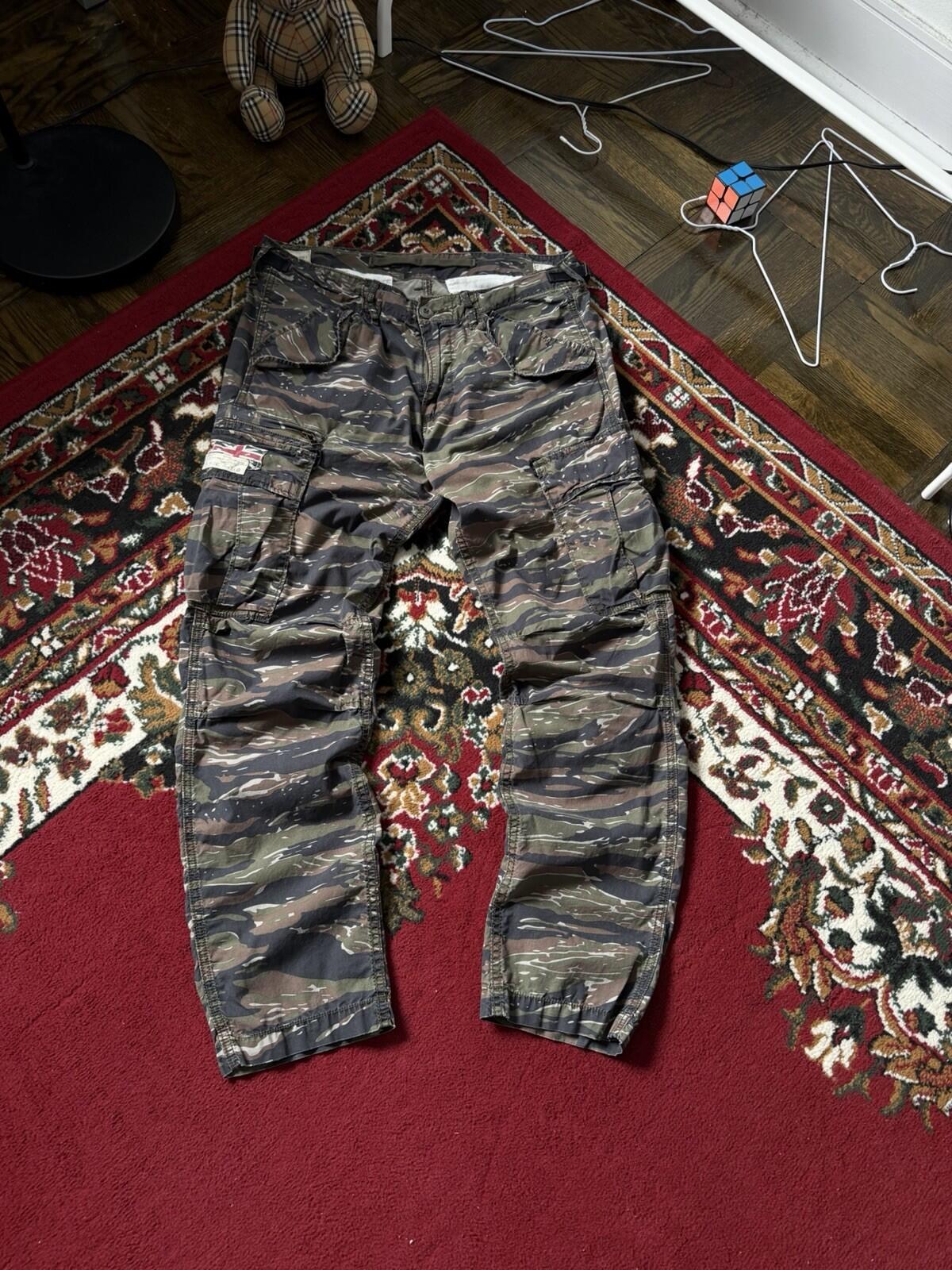 Ralph Lauren Denim Supply Flag Military Army Camo Cargo Pants Trousers 32 x 32