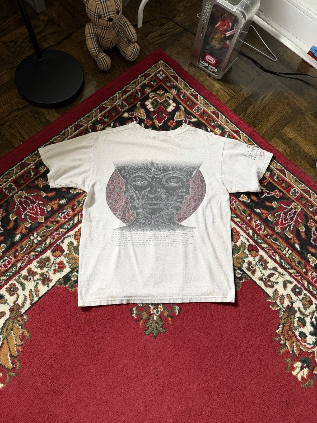 Vintage 2007 Tool 10,000 Days Tour Tee Shirt 2XL White Heavy Metal Band Grunge