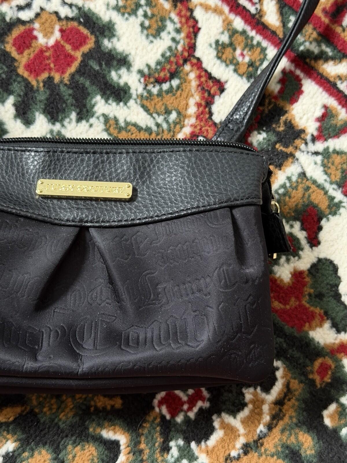 Juicy Couture Double Gusset small Crossbody Bag Purse - Black