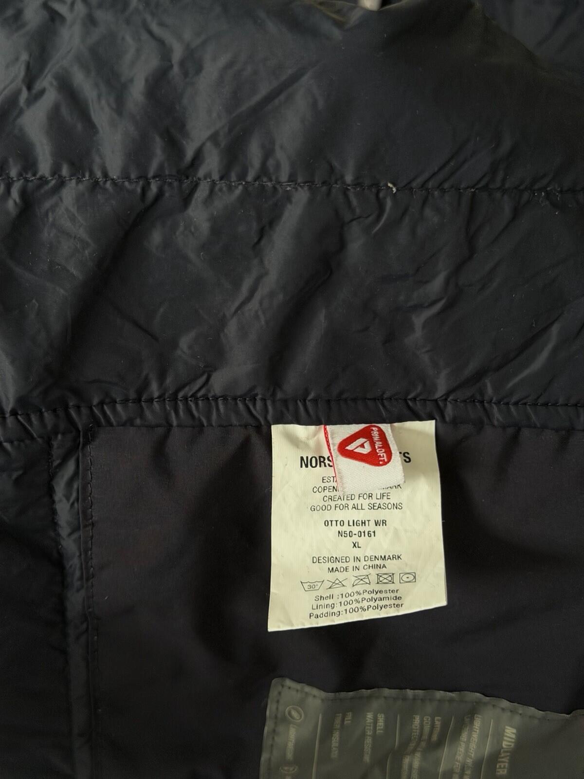 Norse Projects Otto Light WR Nylon Midlayer Collarless Navy Blue Jacket XL