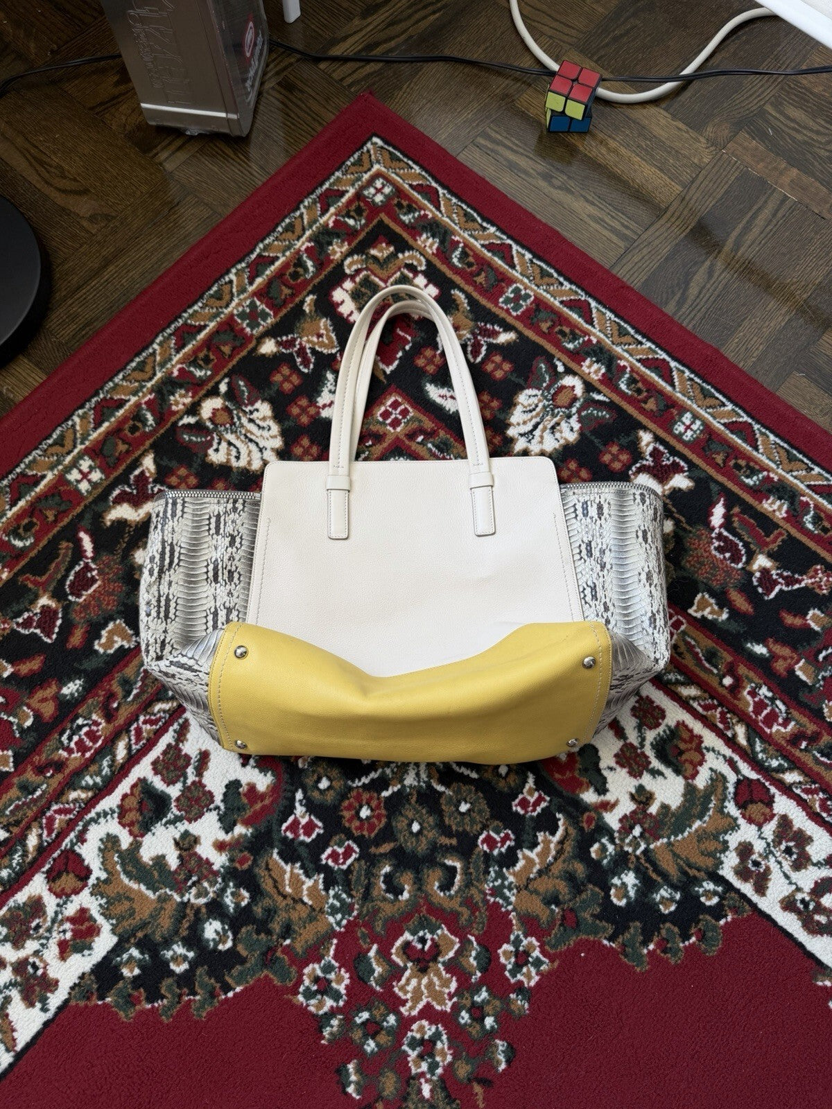 Salvatore Ferragamo Verve Exotic Multicolor Runway Tote Bag Rare