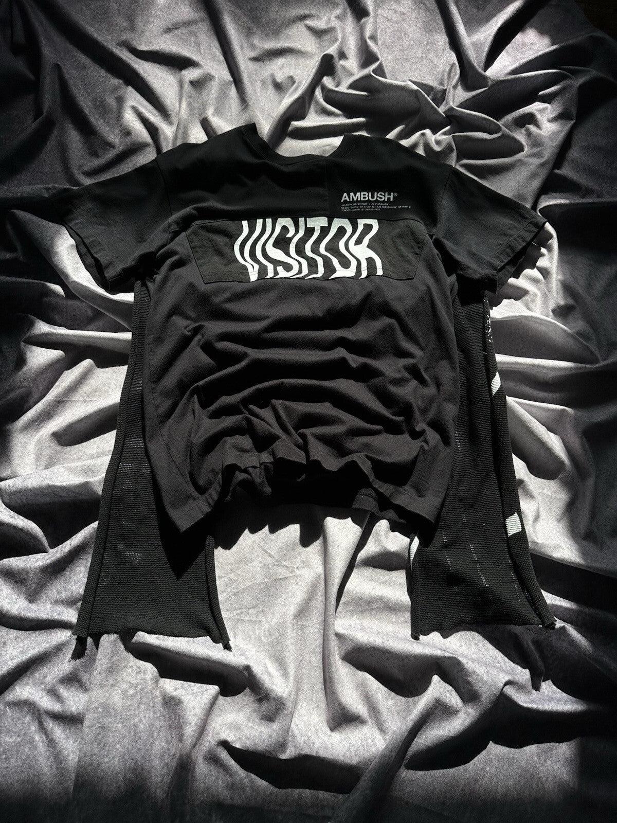AMBUSH Cape Visitor Hybrid Tee Size 3 Mens Black