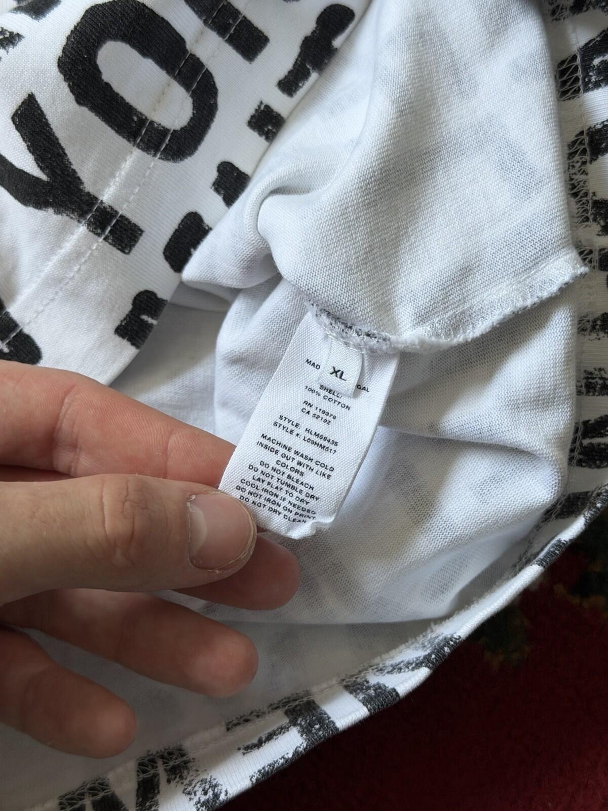 Helmut Lang New York Monogram T-shirt / Shorts Set Tee Size XL White / Black