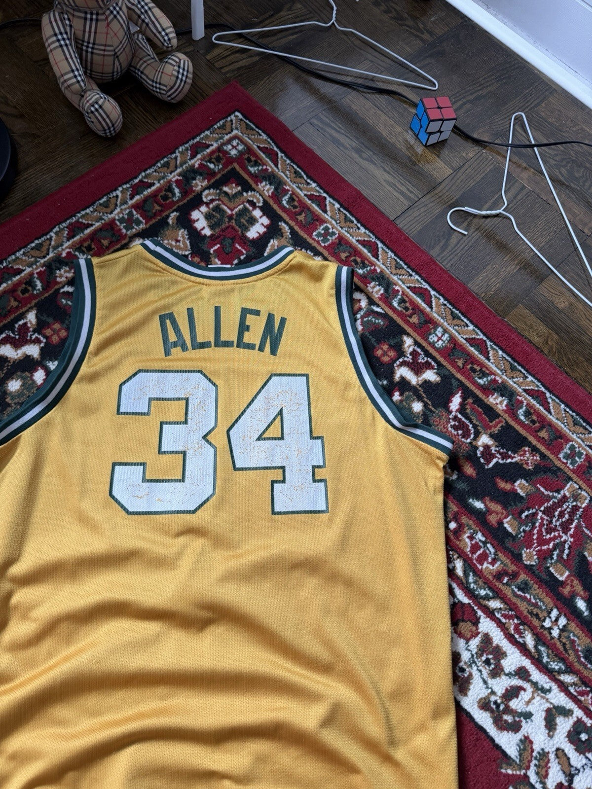 Vintage Reebok Seattle Supersonics Ray Allen #34 HC Jersey NBA Size XL