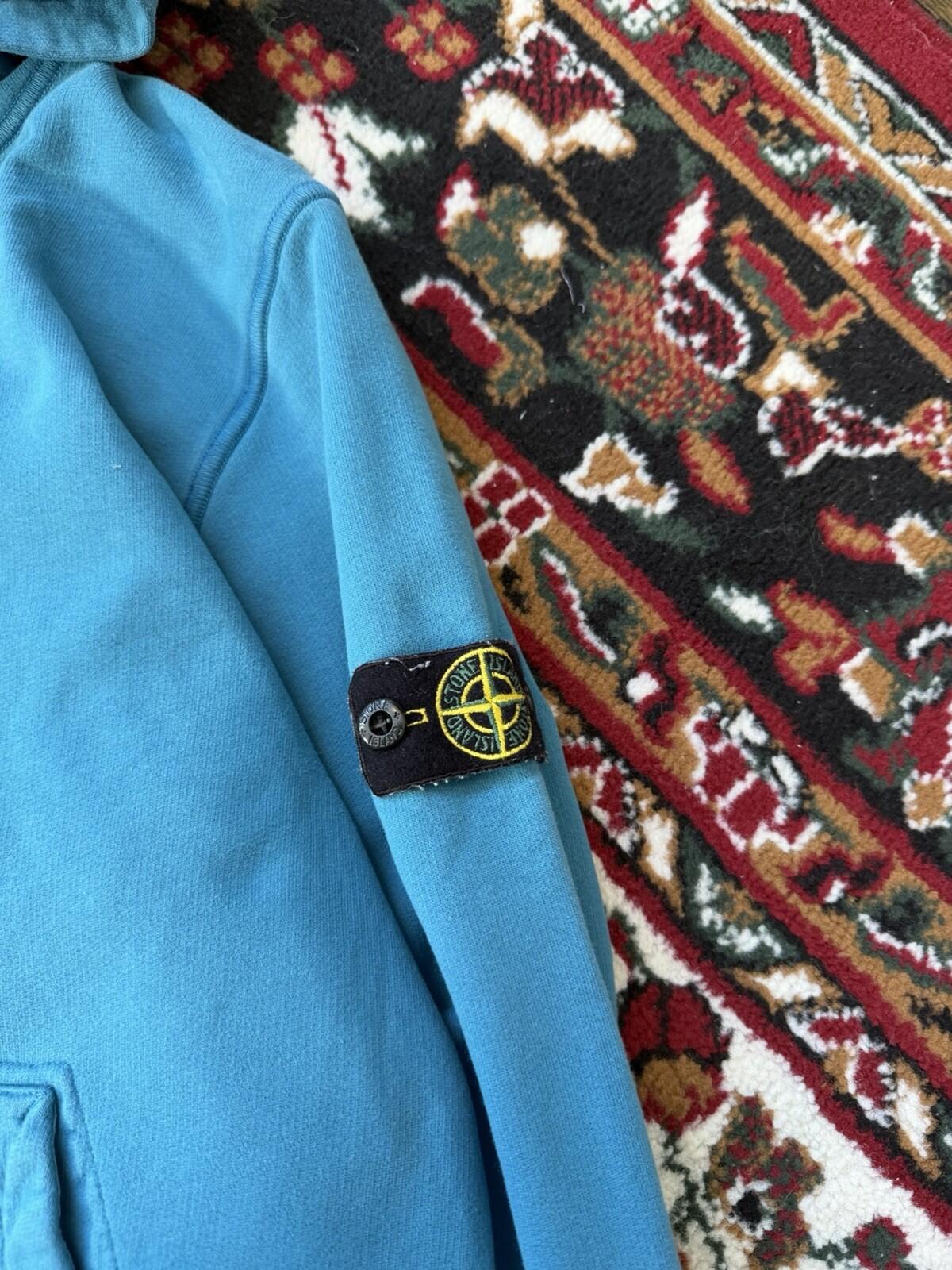 Stone Island Junior Blue Badge Logo Hoodie Authentic