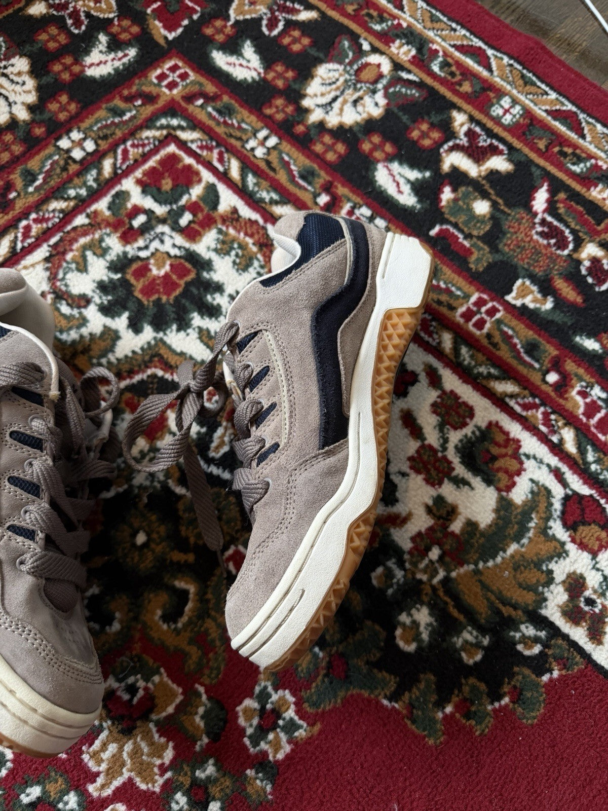 Y2K Vans Tabloid 2 90s Skate Shoes Suede Taupe/Navy Vintage Men’s Size 11
