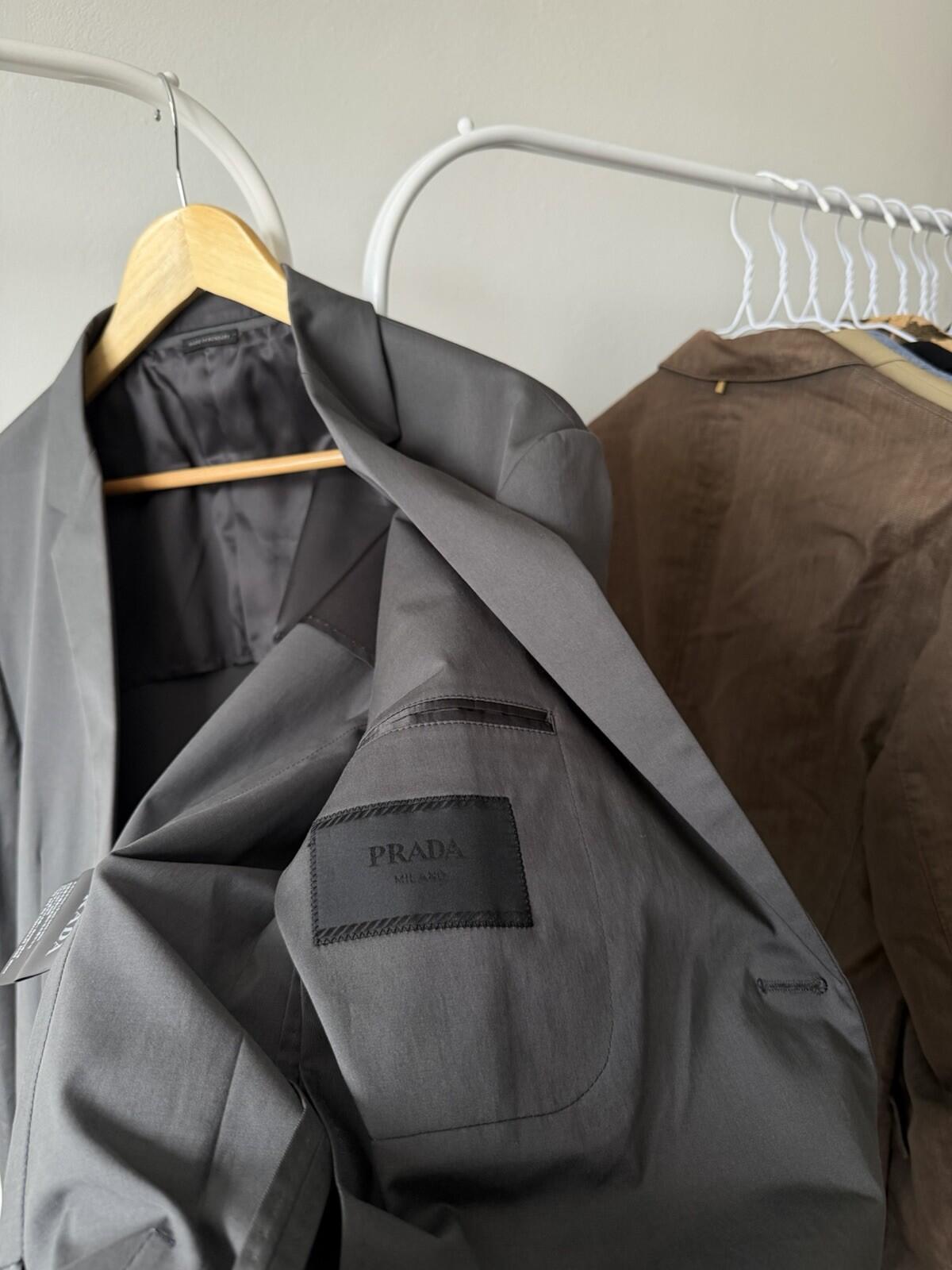 Prada Milano Cotton Gray Two Button Blazer / Sport Jacket