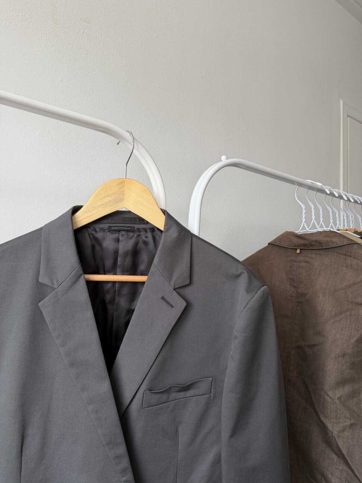 Prada Milano Cotton Gray Two Button Blazer / Sport Jacket