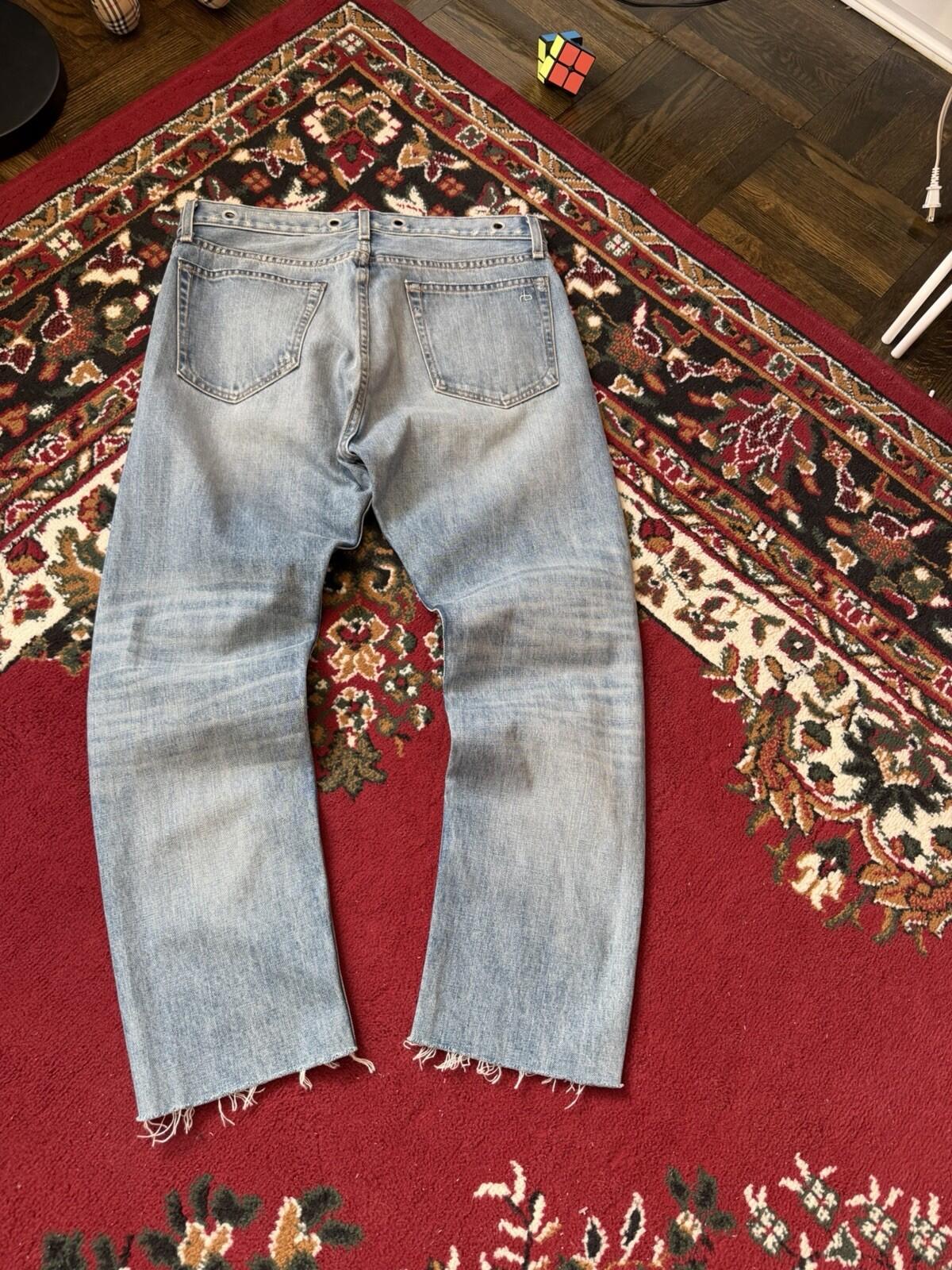 Rag & Bone Cotton Ripped Distressed Jeans Size 27 Blue Rare Design