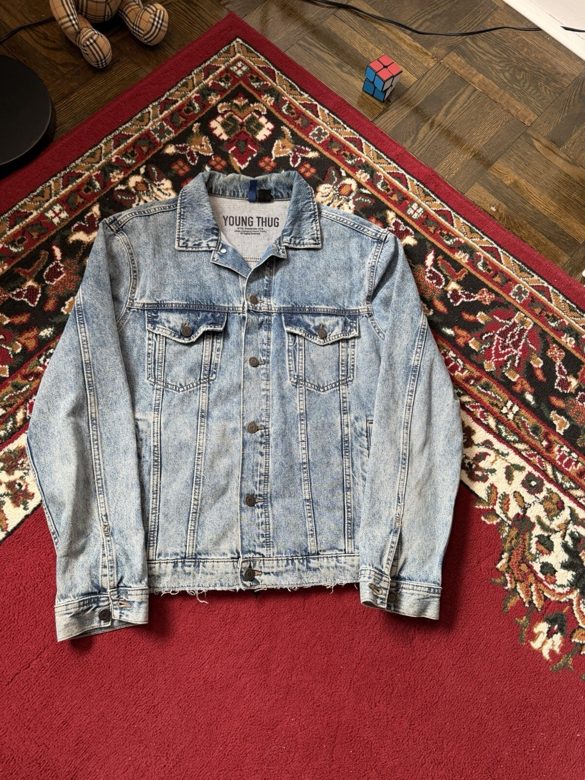 Limited Release H&M Young Thug 2018 Eurpoean Tour Cherub Denim Jacket Medium