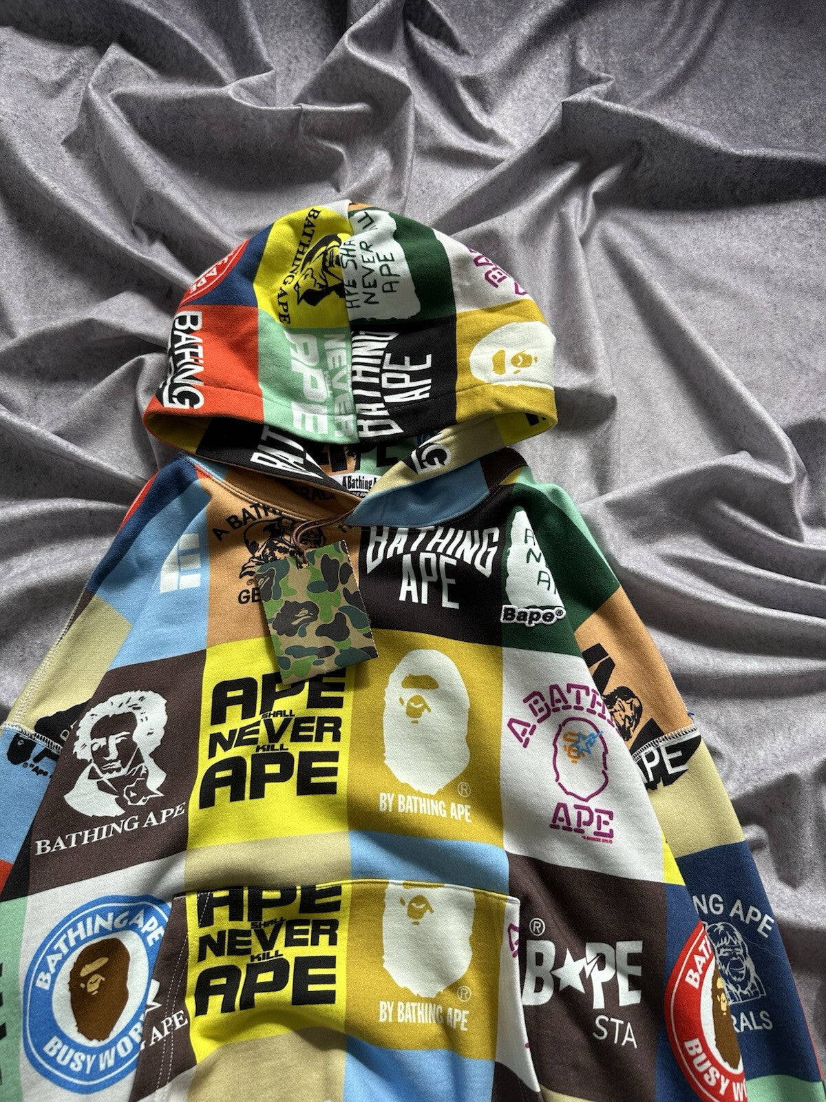 A Bathing Ape Classic Logo Loose Fit Pullover Hoodie