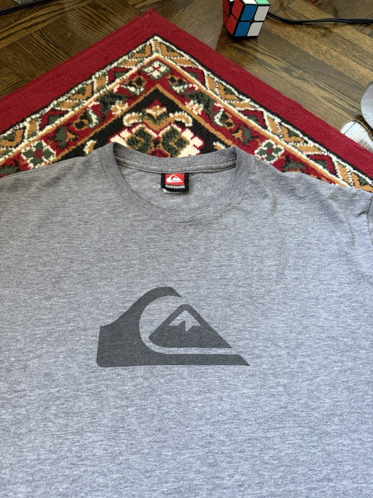 Vintage Quiksilver Shirt Mens M Gray Boardriding Company Surf Skater QSD Tee 00s