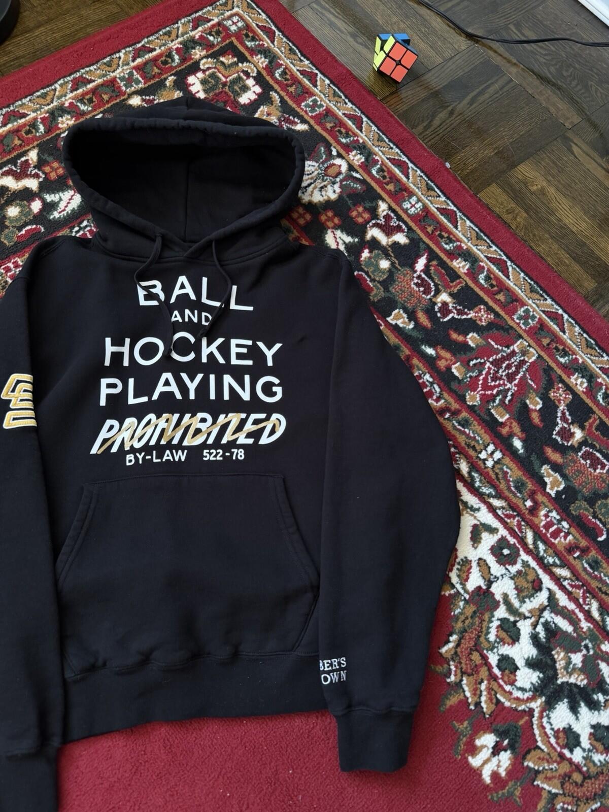 OVO x Sherwood Street Hockey Hoodie October’s Very Own Drake Owl Black Gold SzXS