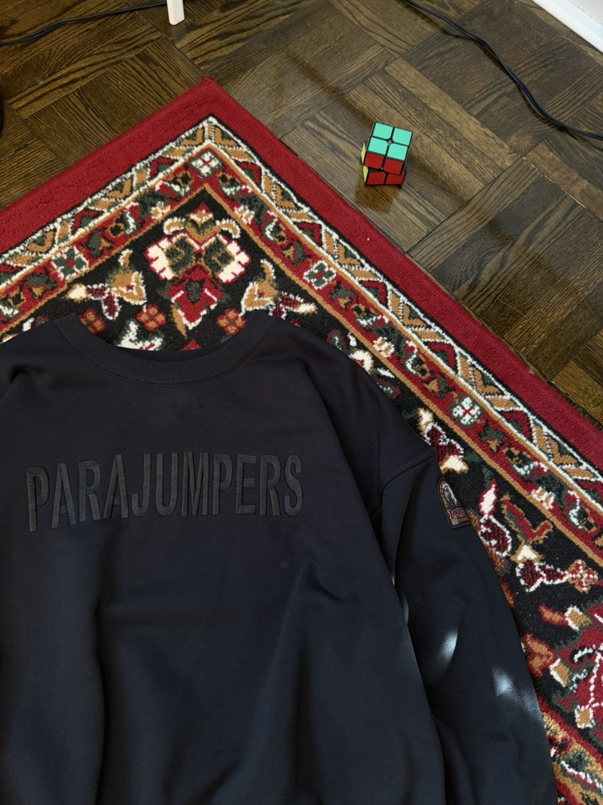 Parajampers Logo Basic Crewneck Sweatshirt Patched Sweater Womens