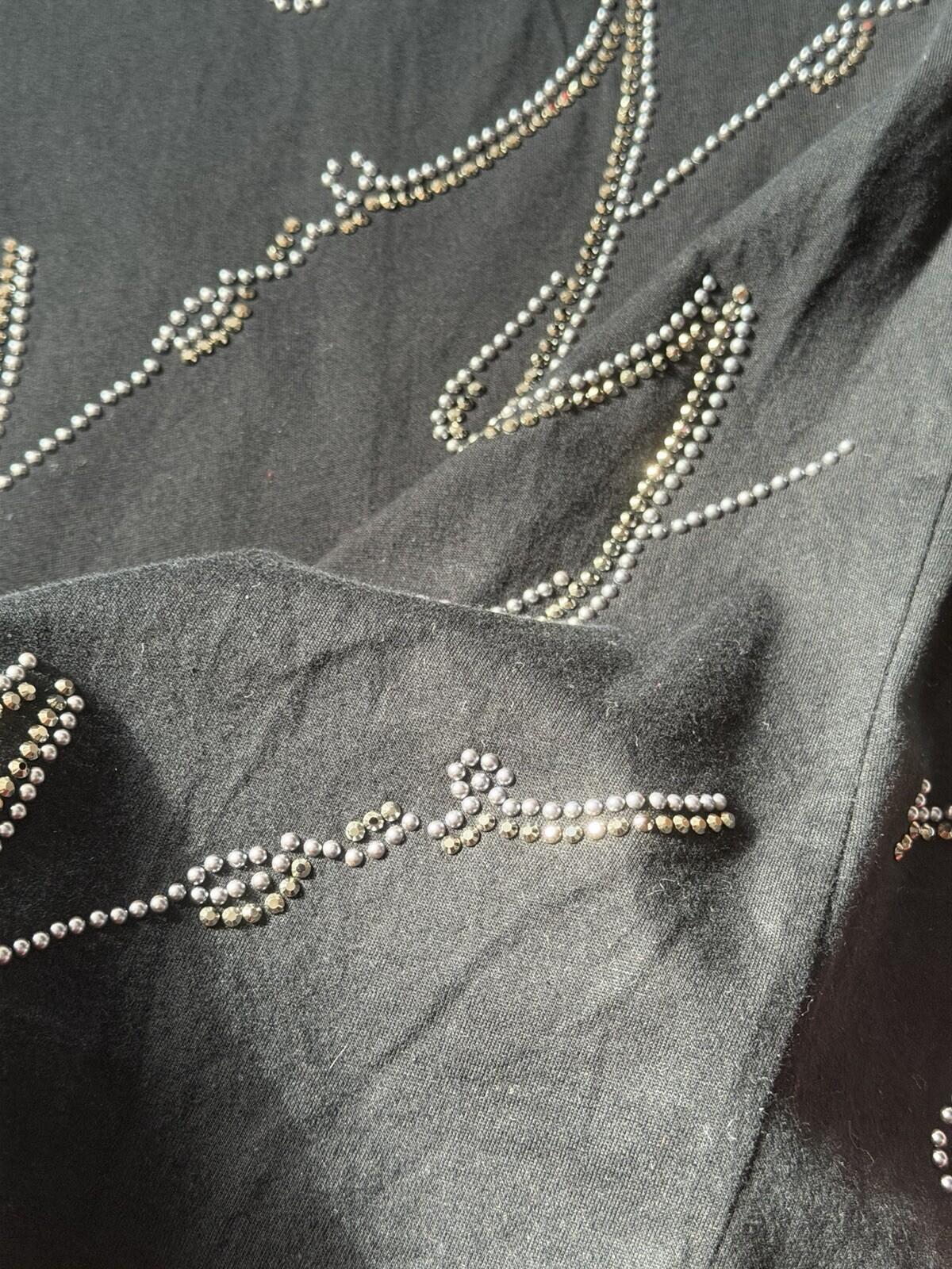 Giambattista Valli x H&M Black Studded Tee T-Shirt SIze L