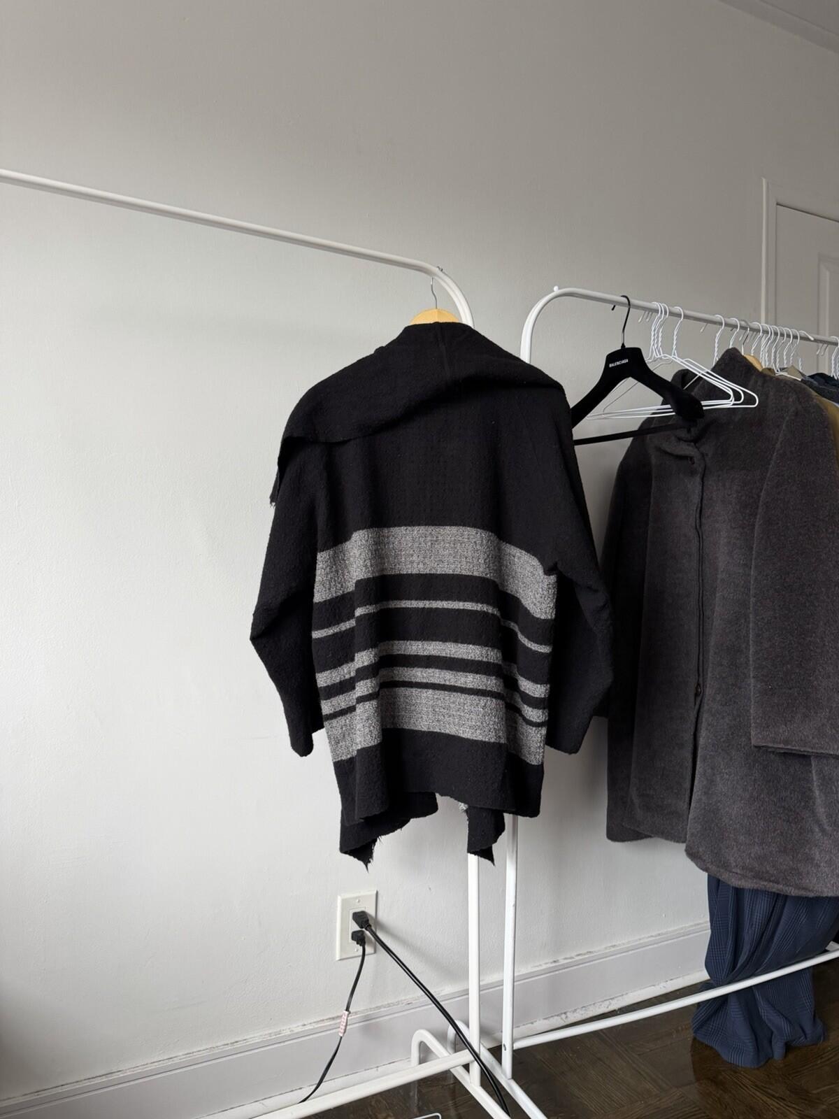 Ivan Grundahl Cardigan Sweater M/L Black OVERSIZED Wool blend Cardigan Jacket