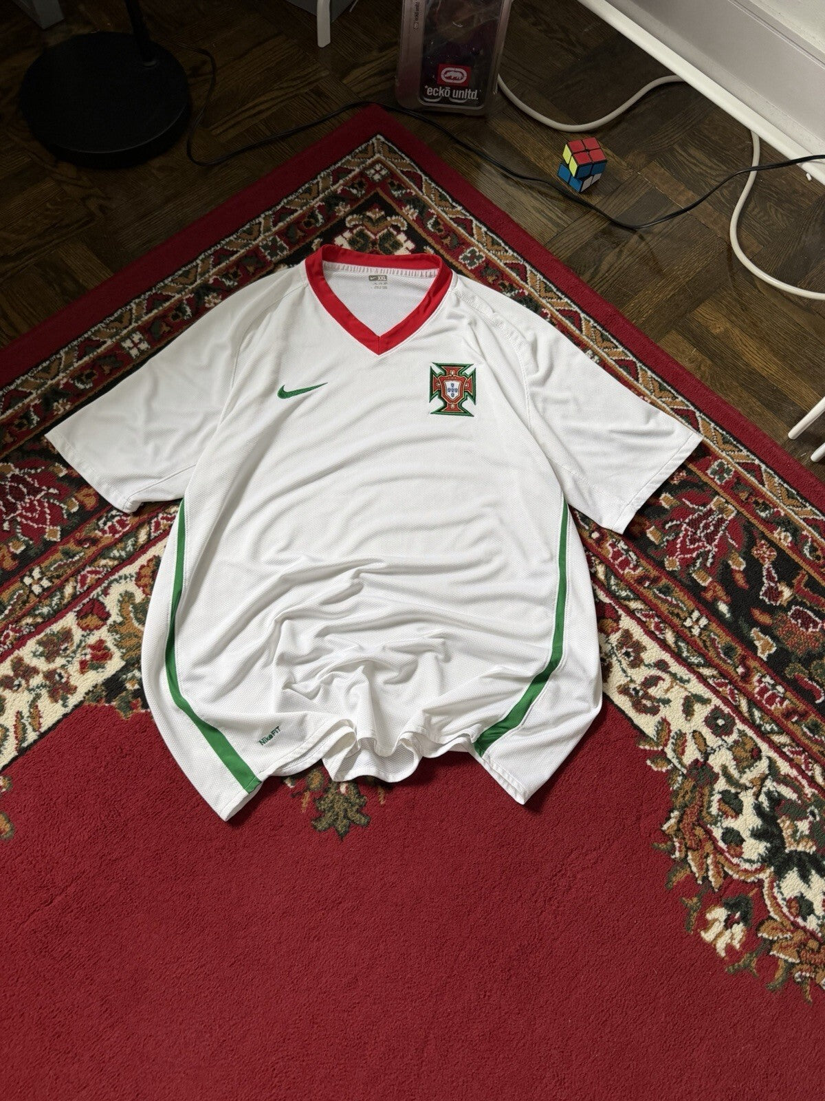 Vintage Portugal Jersey 2008 - 2010 Away Football Shirt Nike 259181-105 Mens XXL