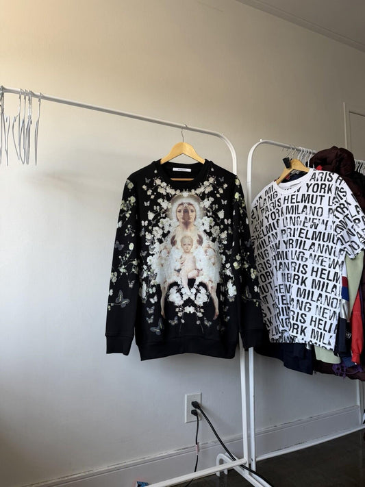Rare Givenchy Madonna Baby’s Breathe Starry Floral Crewneck Sweater Sweatshirt S